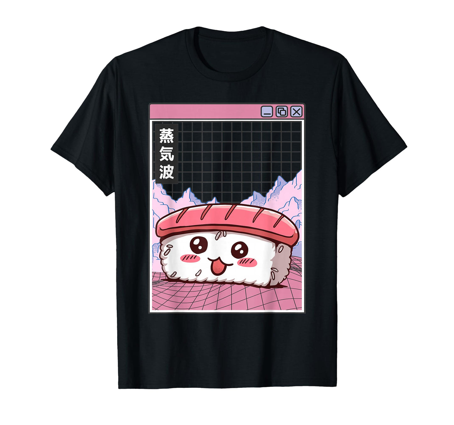 Sushi Kawaii Grid Vaporwave T-Shirt - Aesthetic Graphic Men Women - T-Shirt, Sweatshirt, Hoodie