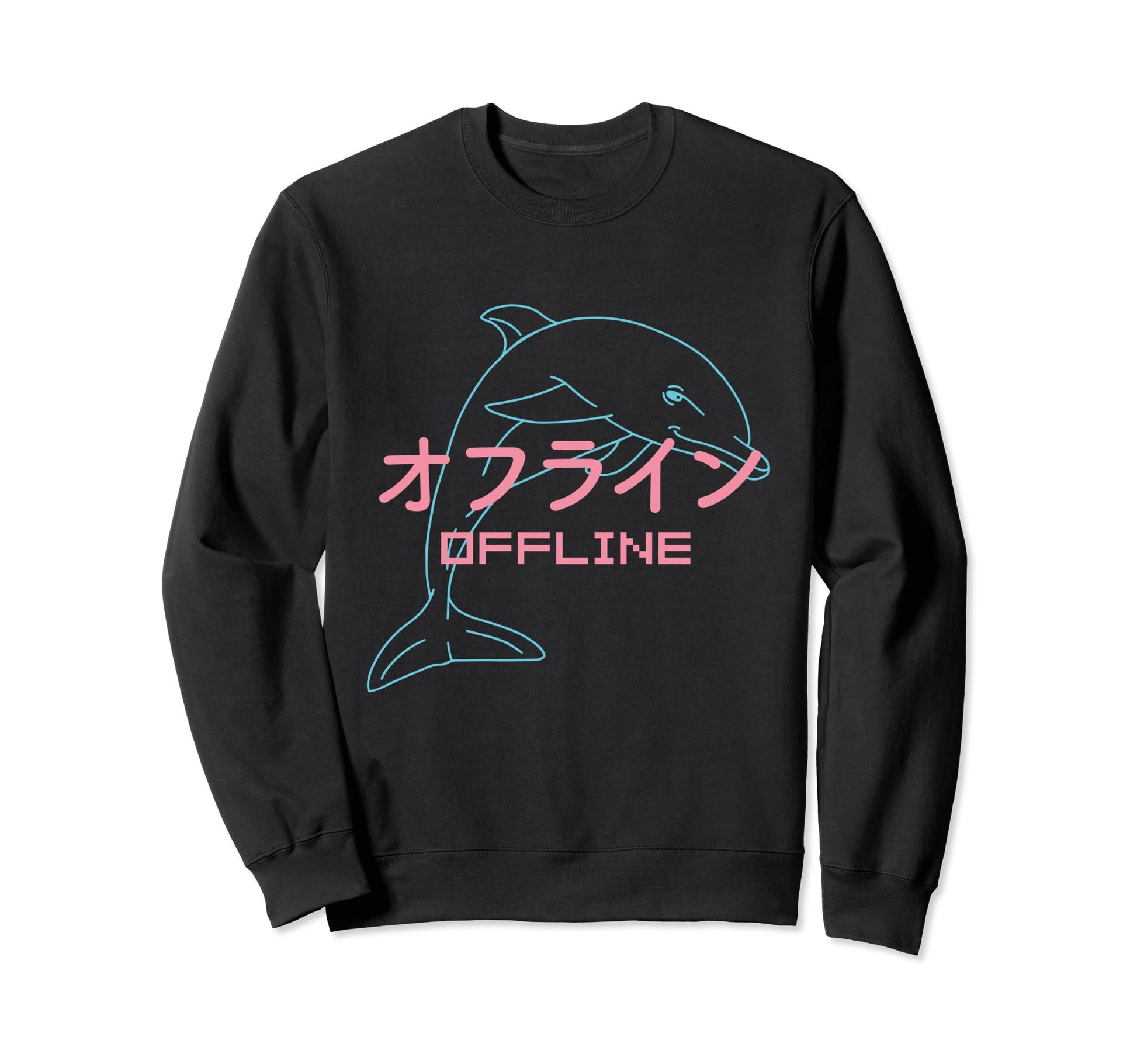 Japanese Vaporwave Offline Sweatshirt - Aesthetic Graphic for Adults - T-Shirt, Sweatshirt, Hoodie