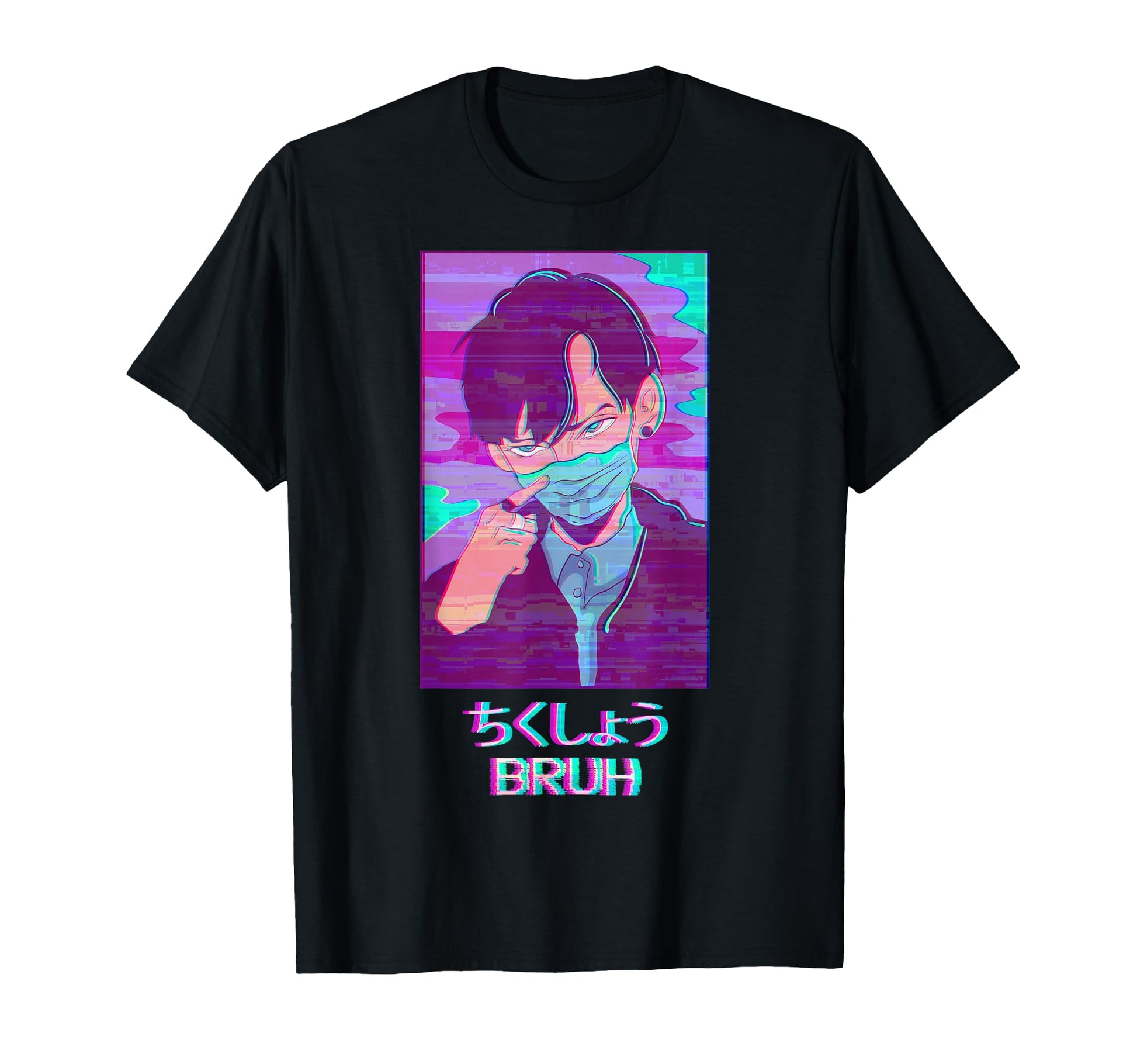 Anime Bruh Japanese Vaporwave T-Shirt - Custom Art Print Men Women - T-Shirt, Sweatshirt, Hoodie