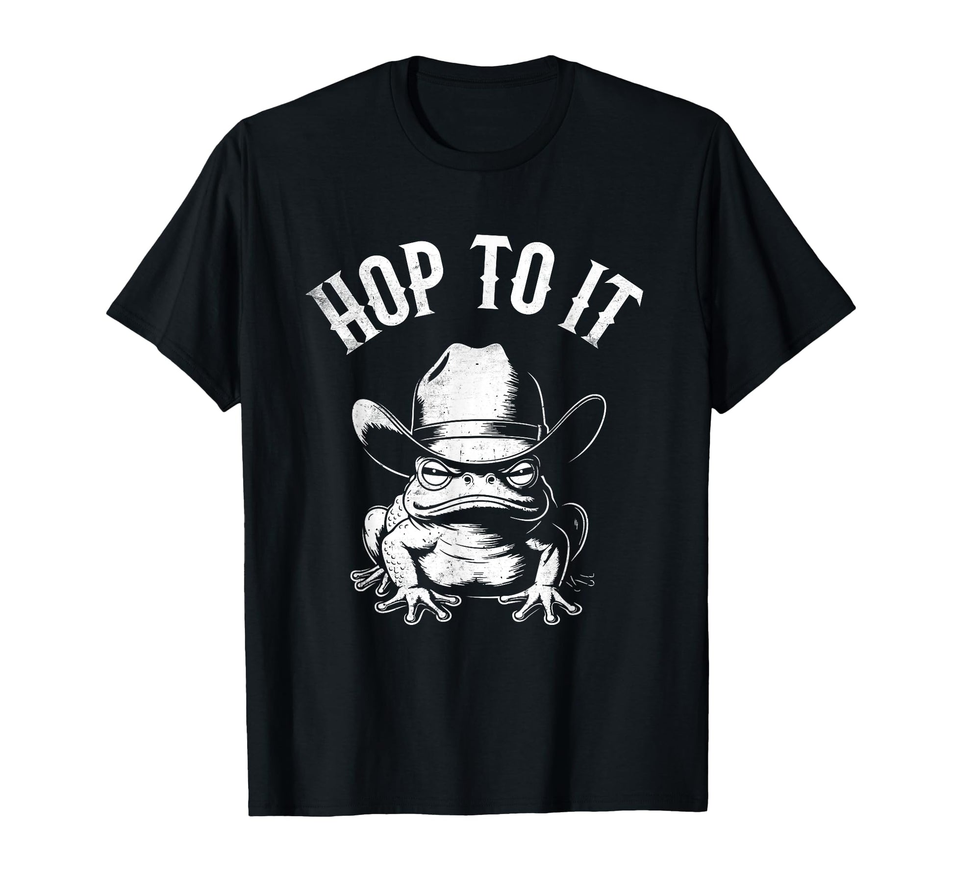 Funny Toad Frog Hop To It Cowboy Hat T-Shirt - Aesthetic Graphic Unisex - T-Shirt, Sweatshirt, Hoodie