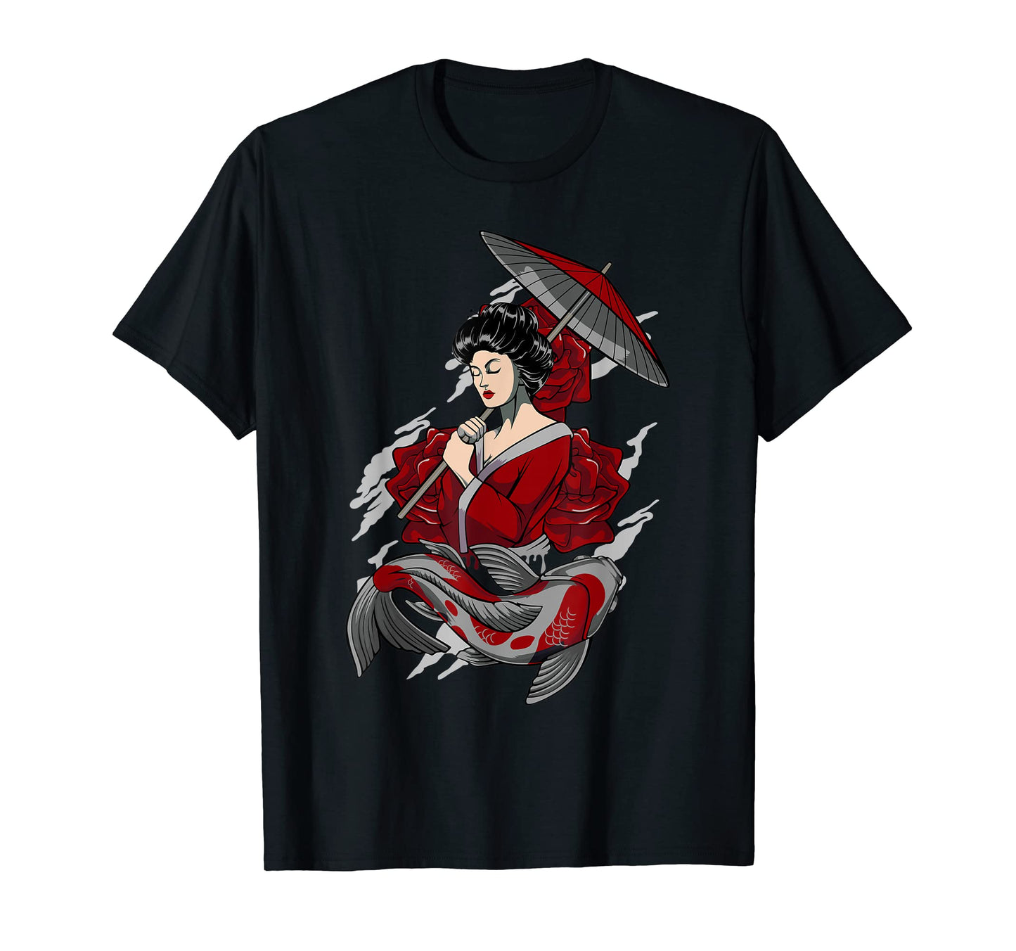 Geisha Japanese Aesthetic Asian T-Shirt - Minimalist Print Unisex - T-Shirt, Sweatshirt, Hoodie
