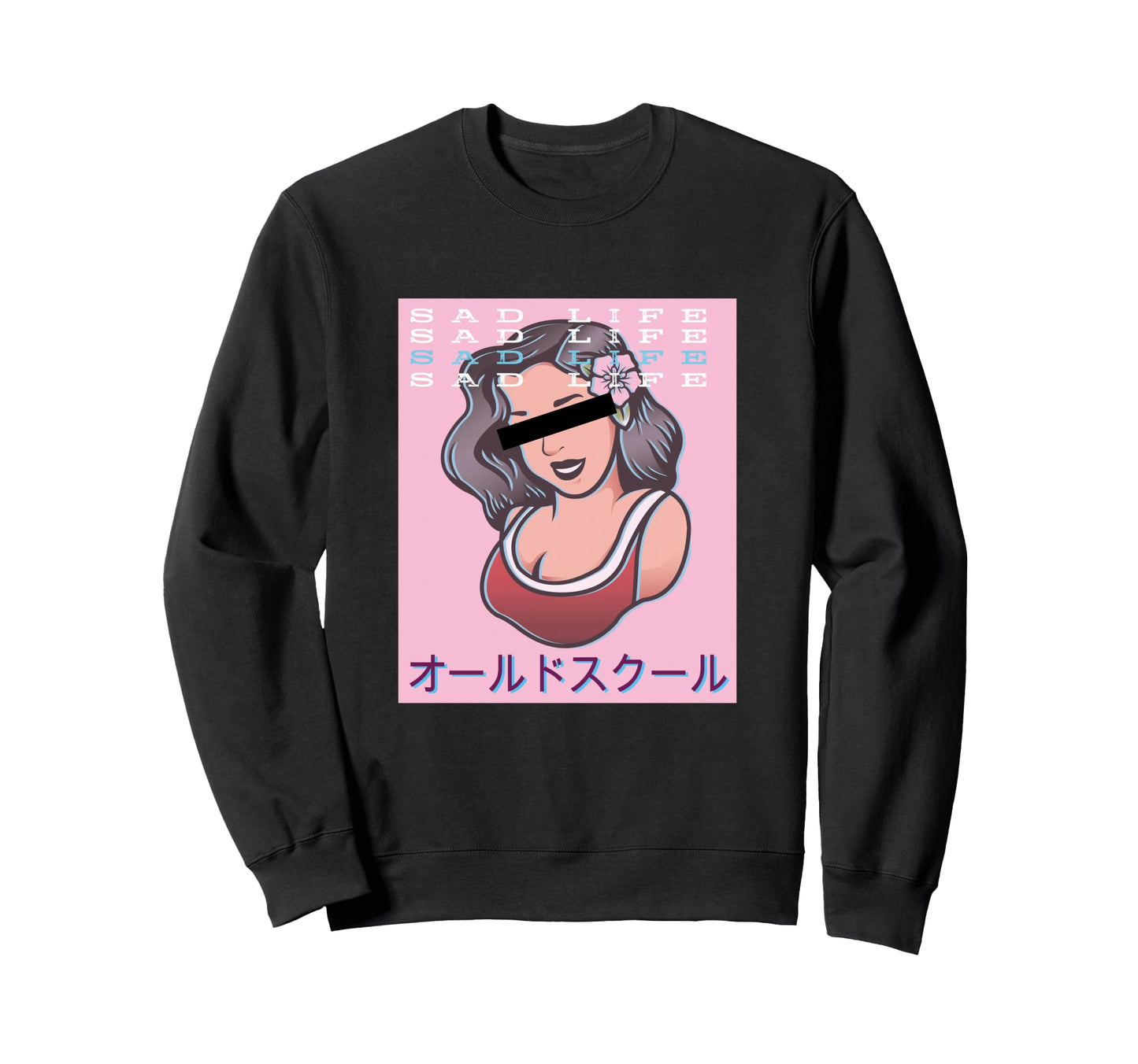 Vaporwave Pin Up Aesthetic Japan Sweatshirt - Casual Everyday Wear Unisex - T-Shirt, Sweatshirt, Hoodie