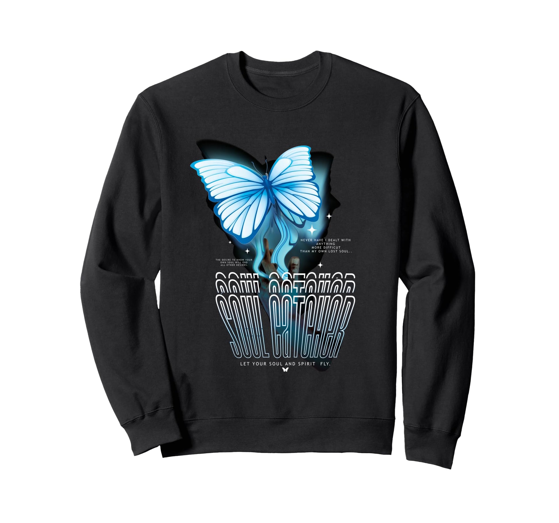 Butterfly Soul Catcher Aesthetic Sweatshirt - Custom Art Print Men Women - T-Shirt, Sweatshirt, Hoodie