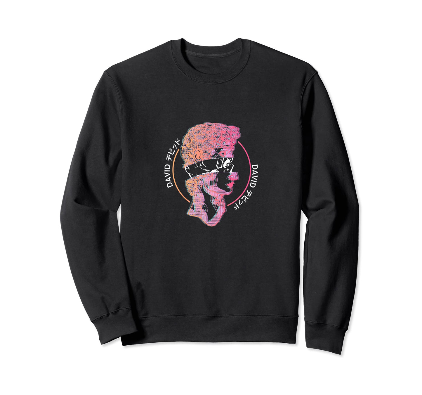 Vaporwave Aesthetic David Statue Sweatshirt - Aesthetic Graphic for Adults - T-Shirt, Sweatshirt, Hoodie
