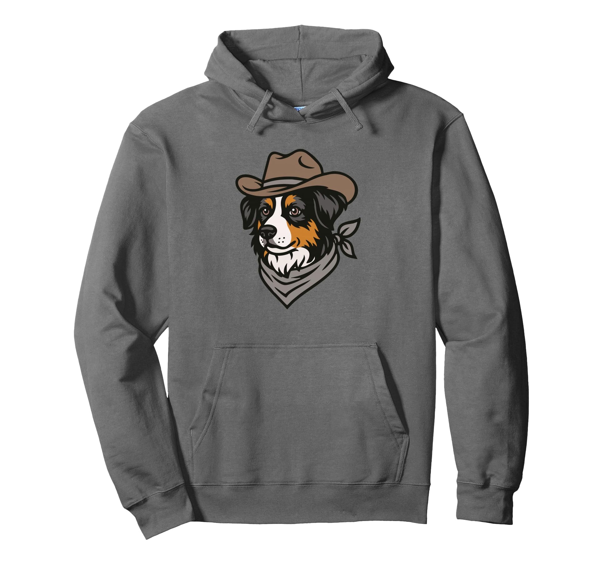 Funny Cowboy Australian Shepherd Aussie Hoodie - Trendy Graphic Unisex - T-Shirt, Sweatshirt, Hoodie