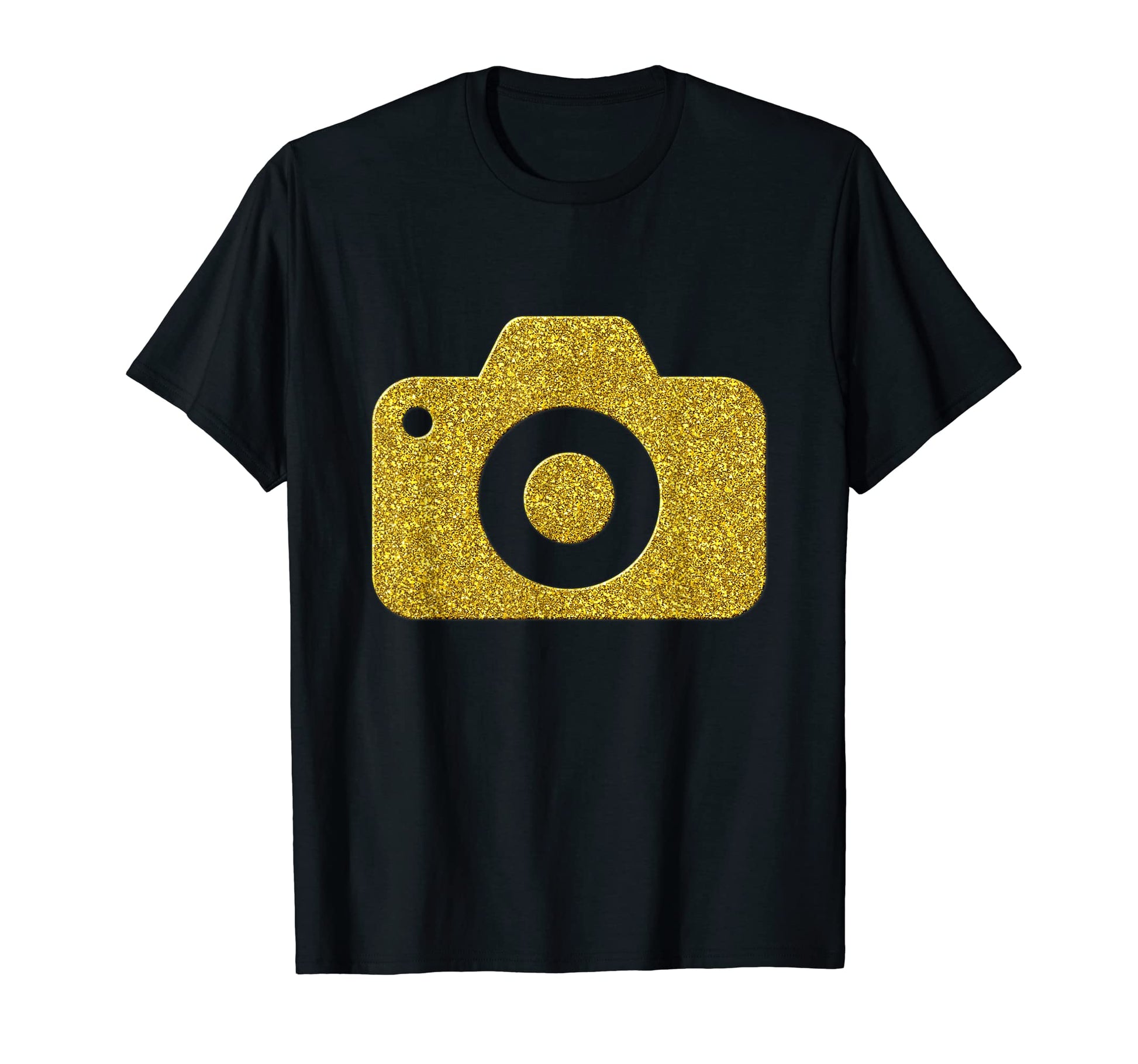 Photographer Camera Golden Lenses Symbol T-Shirt - Graphic Print for Adults - T-Shirt, Sweatshirt, Hoodie