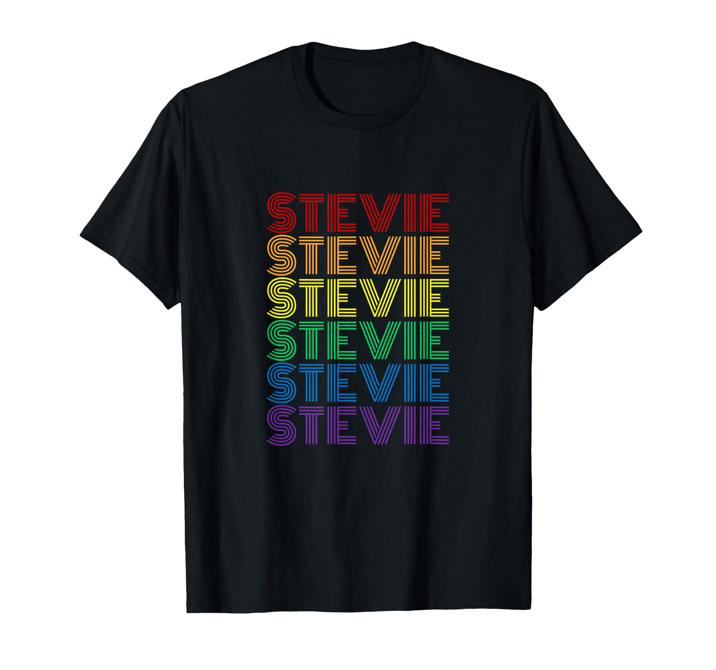 Stevie Rainbow Name T-Shirt - Graphic Print for Adults - T-Shirt, Sweatshirt, Hoodie