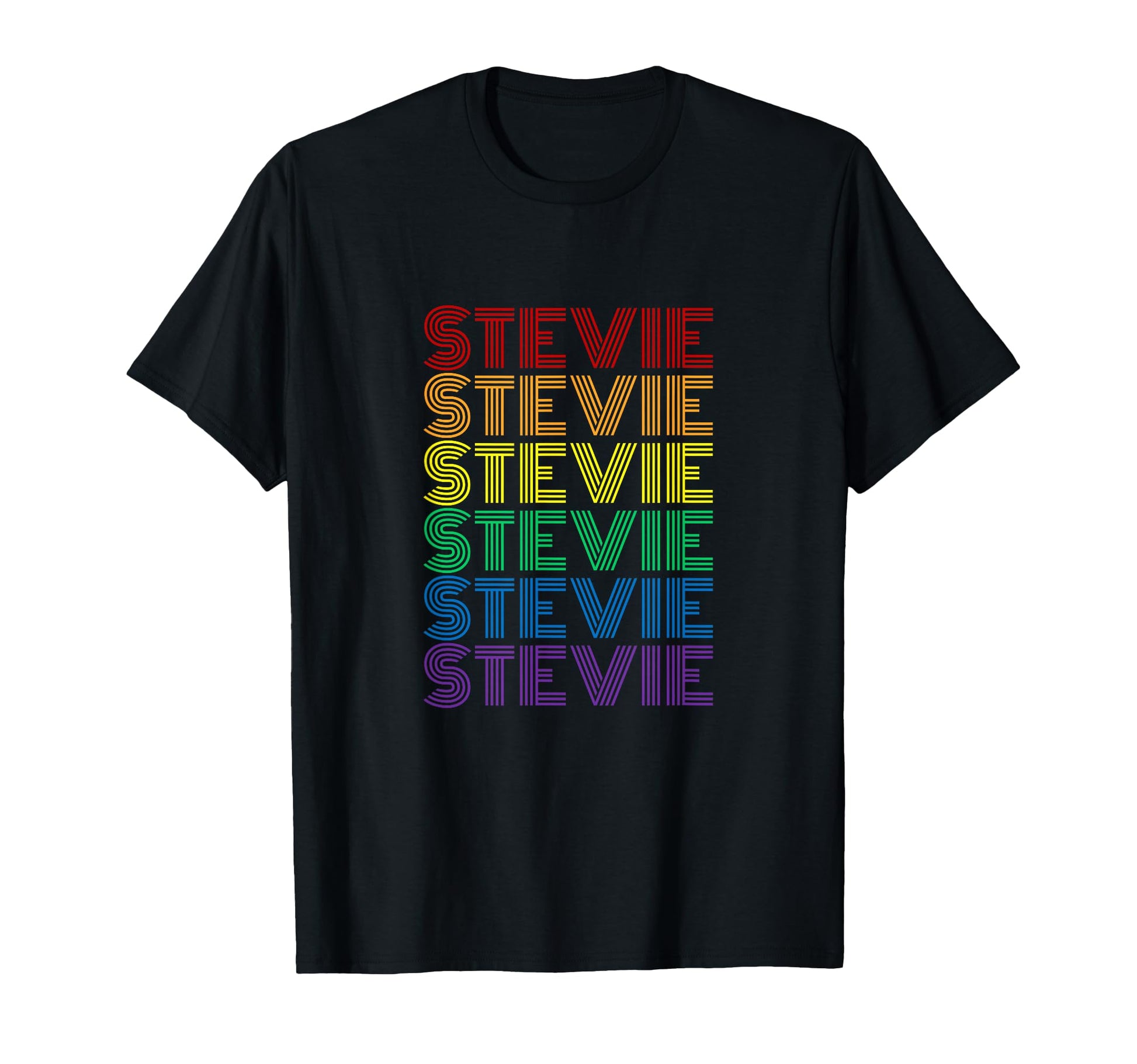Stevie Rainbow Name T-Shirt - Graphic Print for Adults - T-Shirt, Sweatshirt, Hoodie