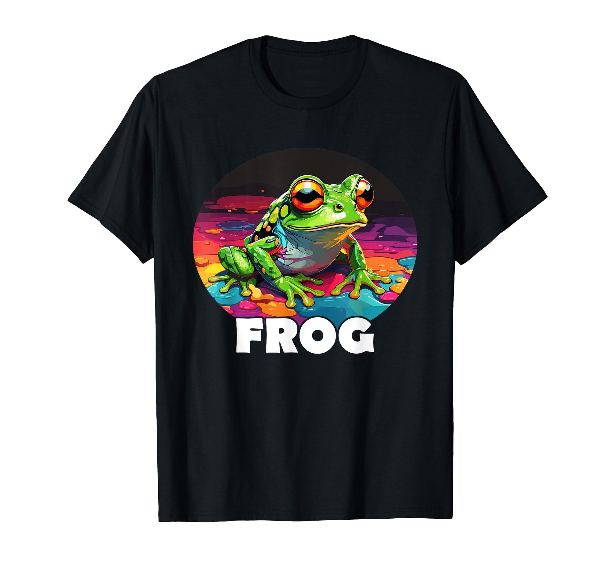 Frog Frog Lovers Rainbow T-Shirt - Custom Art Print for Adults - T-Shirt, Sweatshirt, Hoodie