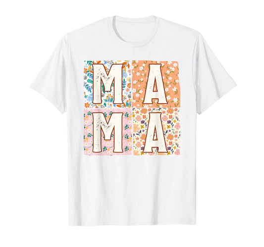 Blessed Mama Mommy Me Motherhood Floral T-Shirt - Graphic Print Unisex - T-Shirt, Sweatshirt, Hoodie