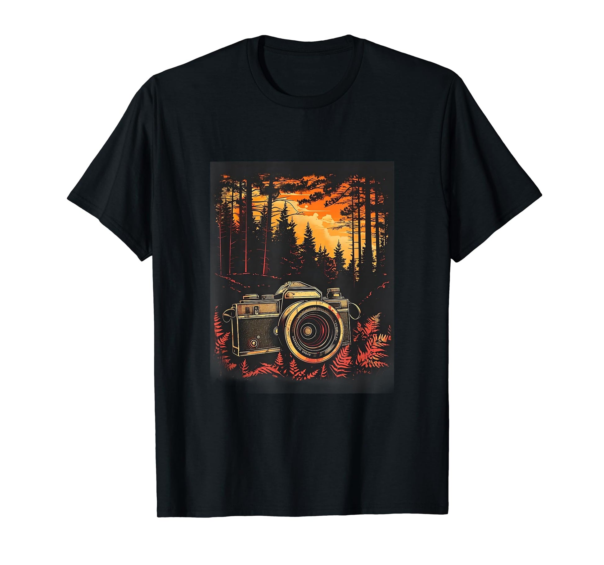 Photography Camera Forest Nature T-Shirt - Graphic Print for Adults - T-Shirt, Sweatshirt, Hoodie