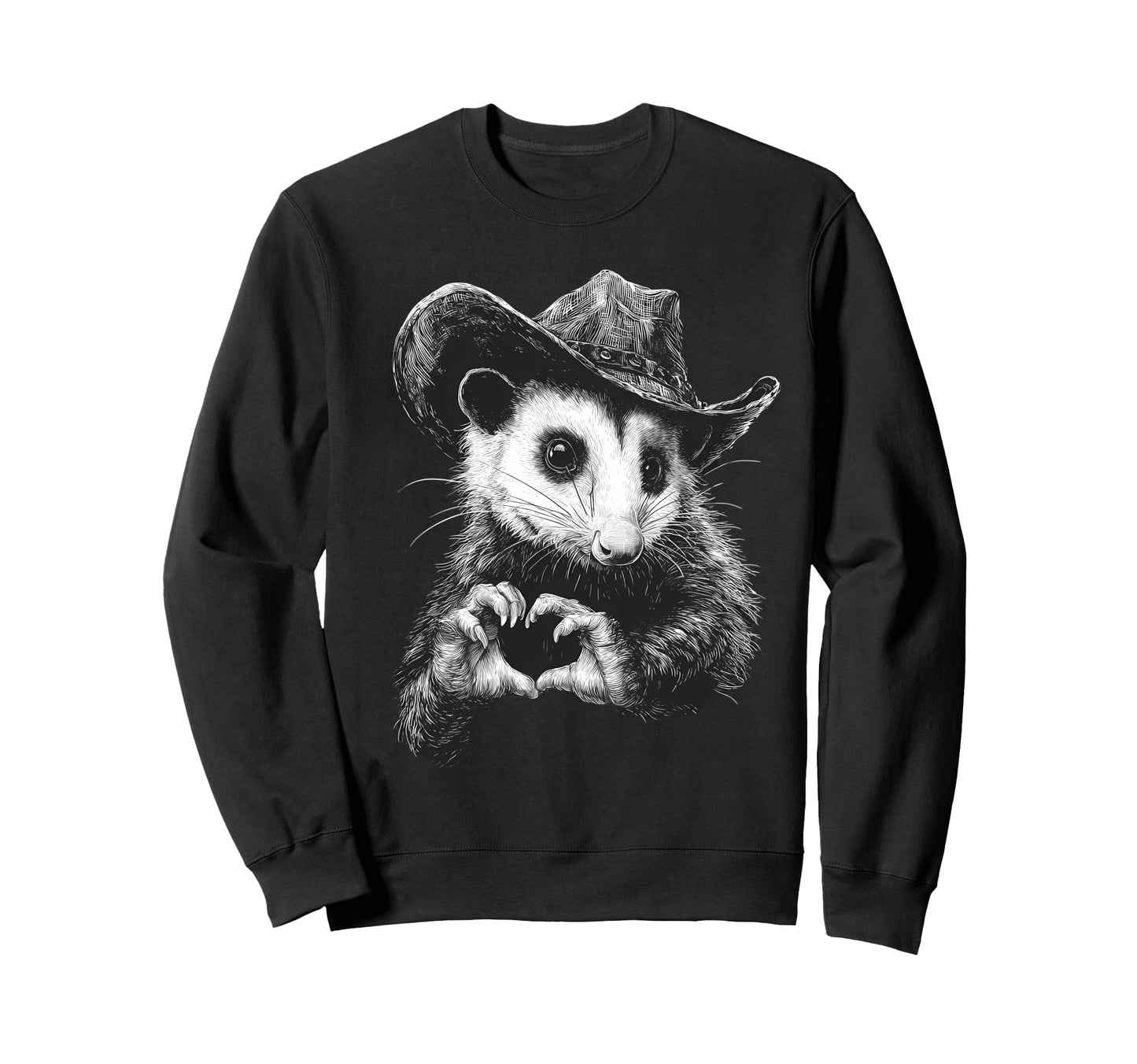 Opossum Cowboy Rodeo Cowgirl Possum Sweatshirt - Fun Novelty Design Unisex - T-Shirt, Sweatshirt, Hoodie