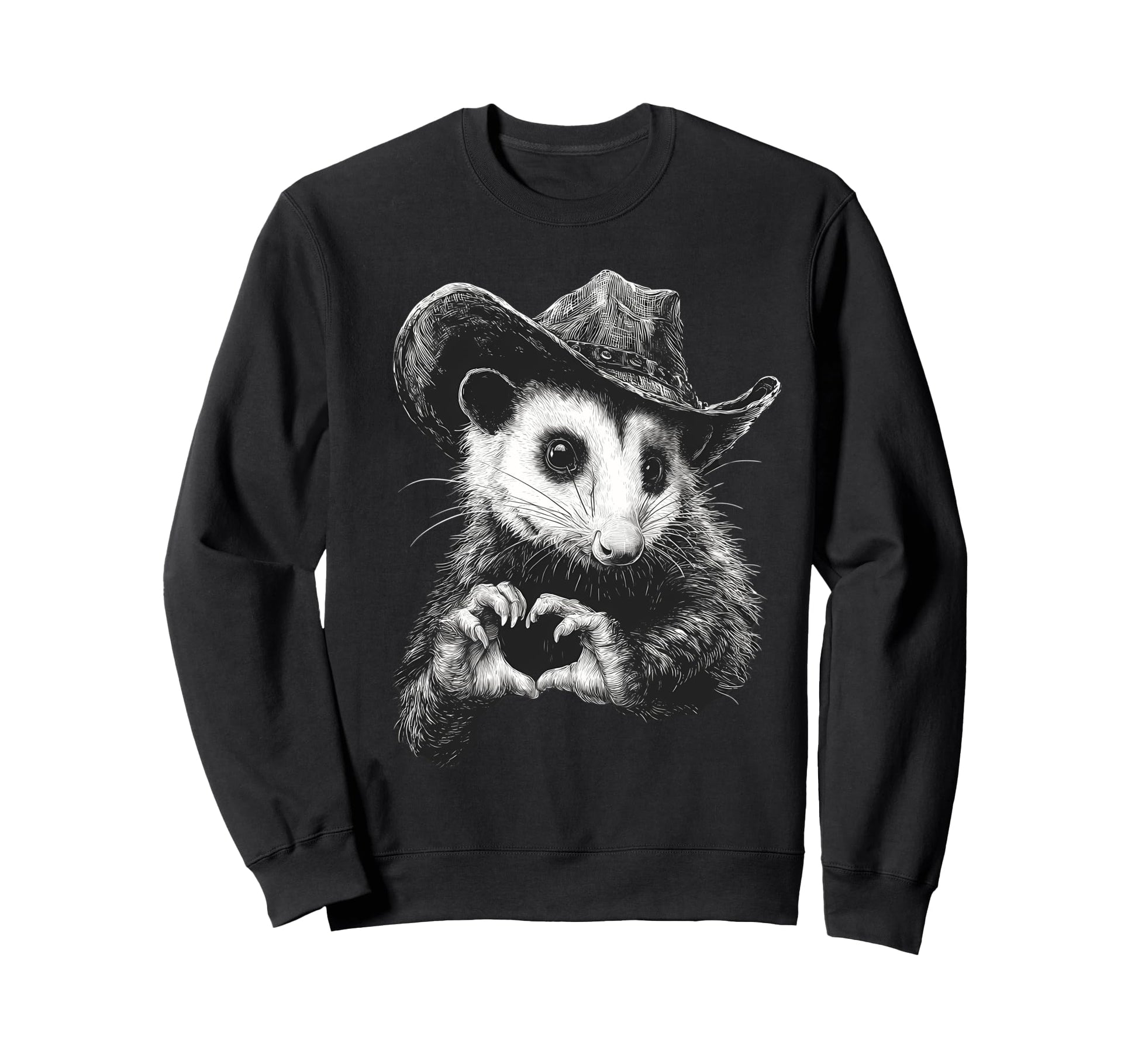 Opossum Cowboy Rodeo Cowgirl Possum Sweatshirt - Fun Novelty Design Unisex - T-Shirt, Sweatshirt, Hoodie