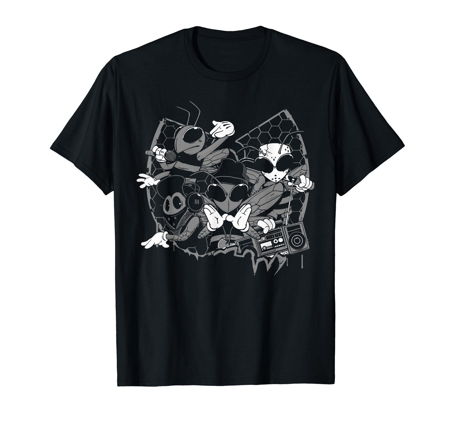 Bees Hip Hop Old School Music T-Shirt - Casual Everyday Wear for Adults - T-Shirt, Sweatshirt, Hoodie