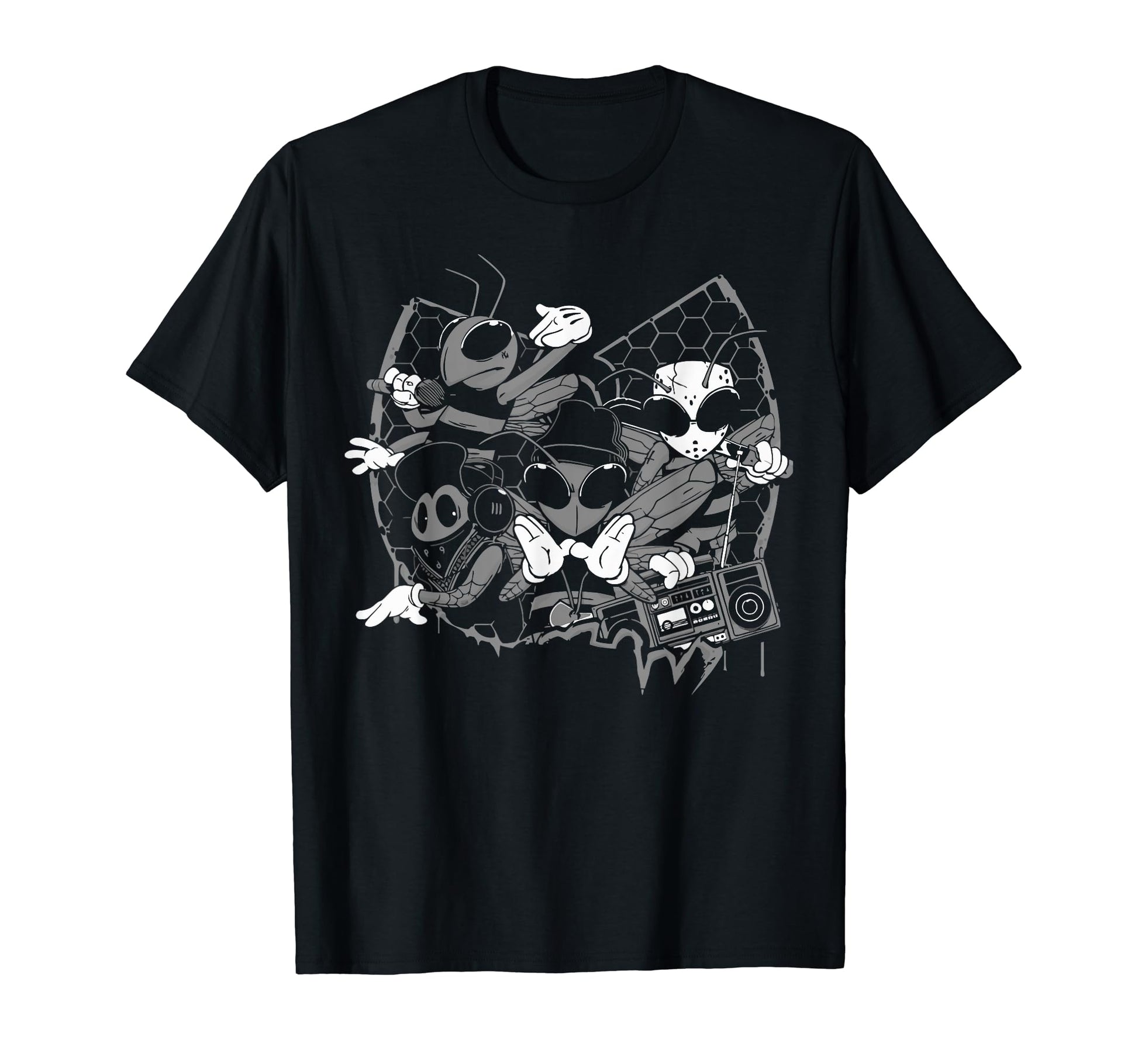 Bees Hip Hop Old School Music T-Shirt - Casual Everyday Wear for Adults - T-Shirt, Sweatshirt, Hoodie