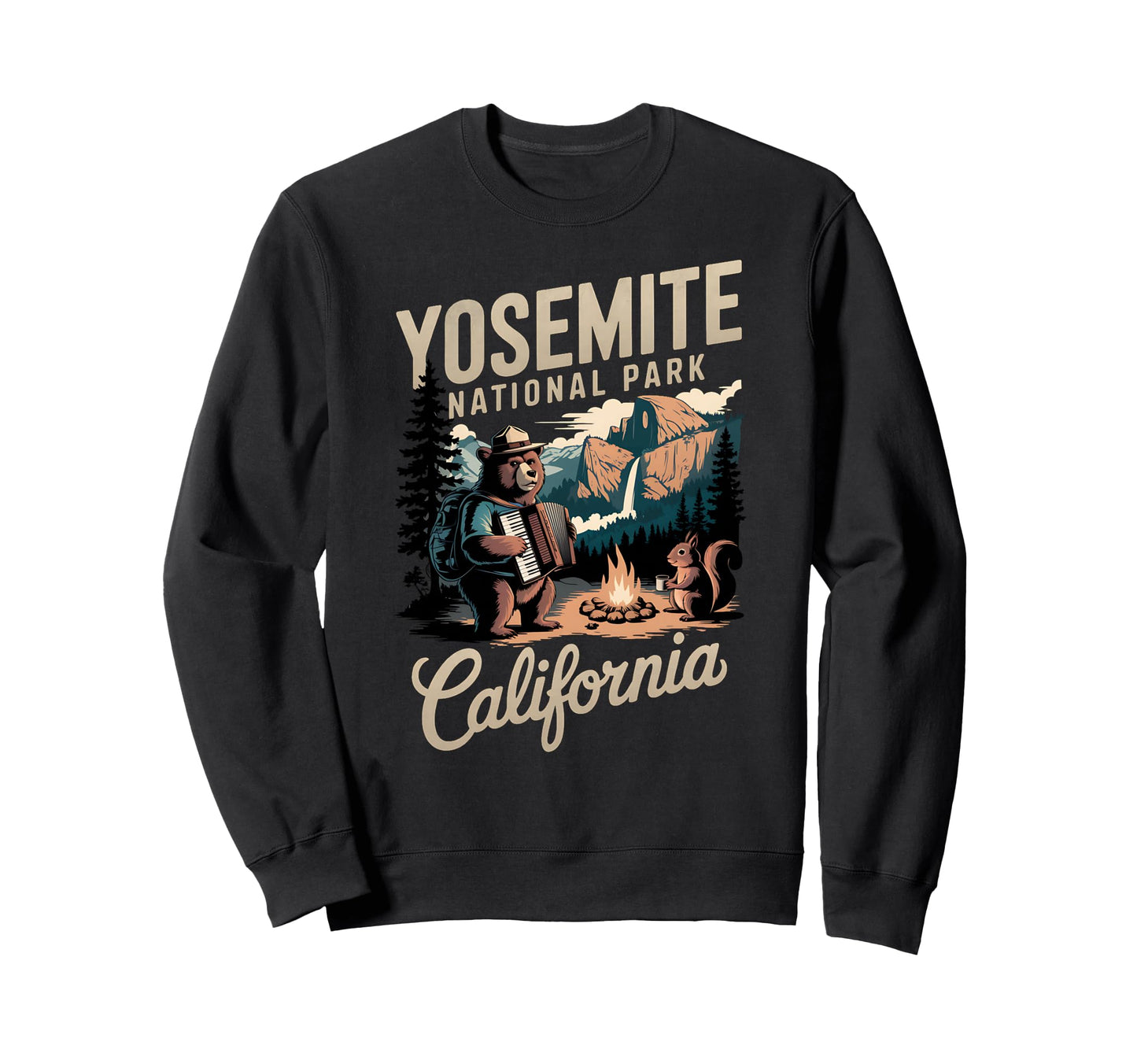 Travel Adventure Yosemite National Sweatshirt - Graphic Print for Adults - T-Shirt, Sweatshirt, Hoodie