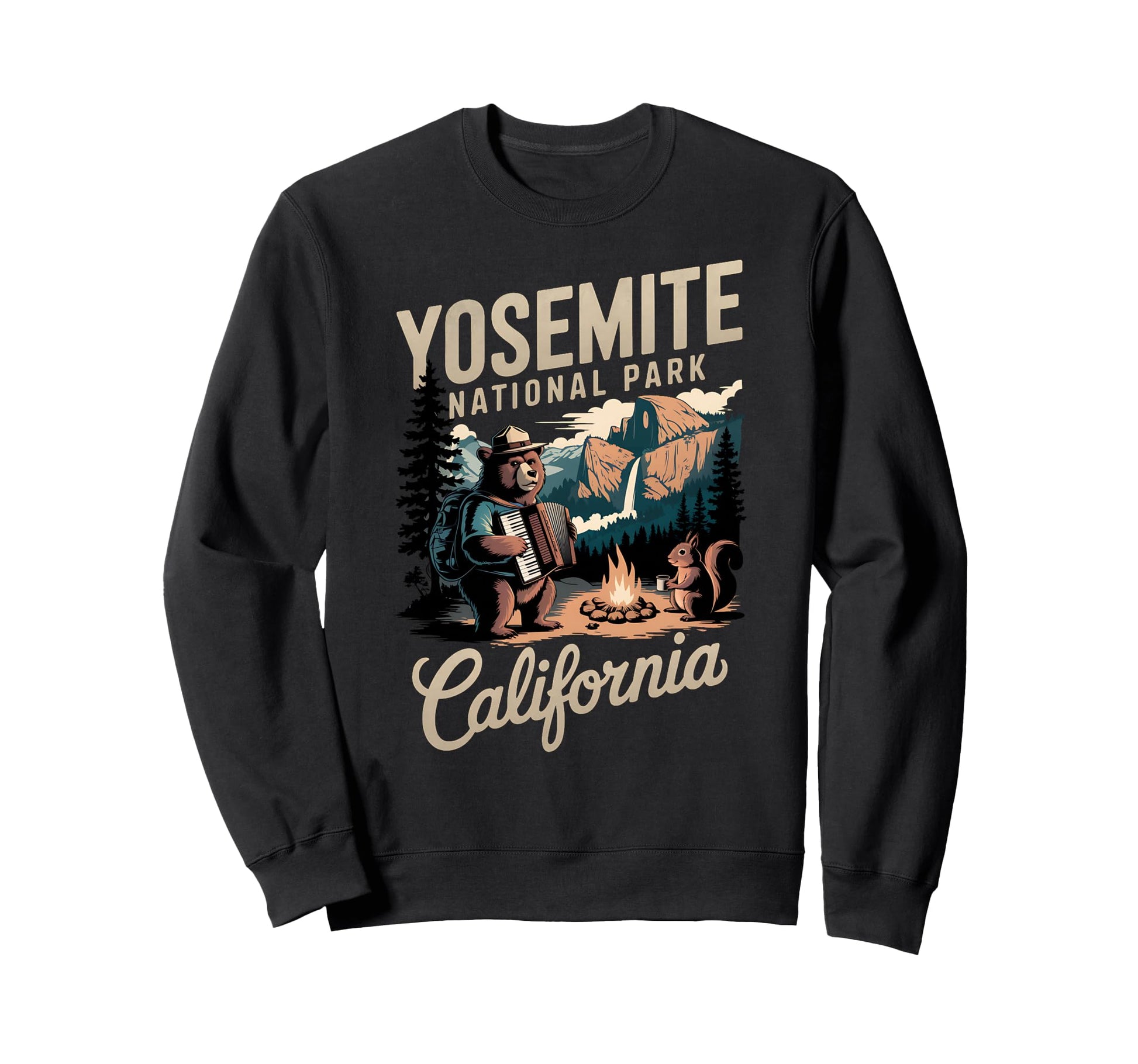 Travel Adventure Yosemite National Sweatshirt - Graphic Print for Adults - T-Shirt, Sweatshirt, Hoodie