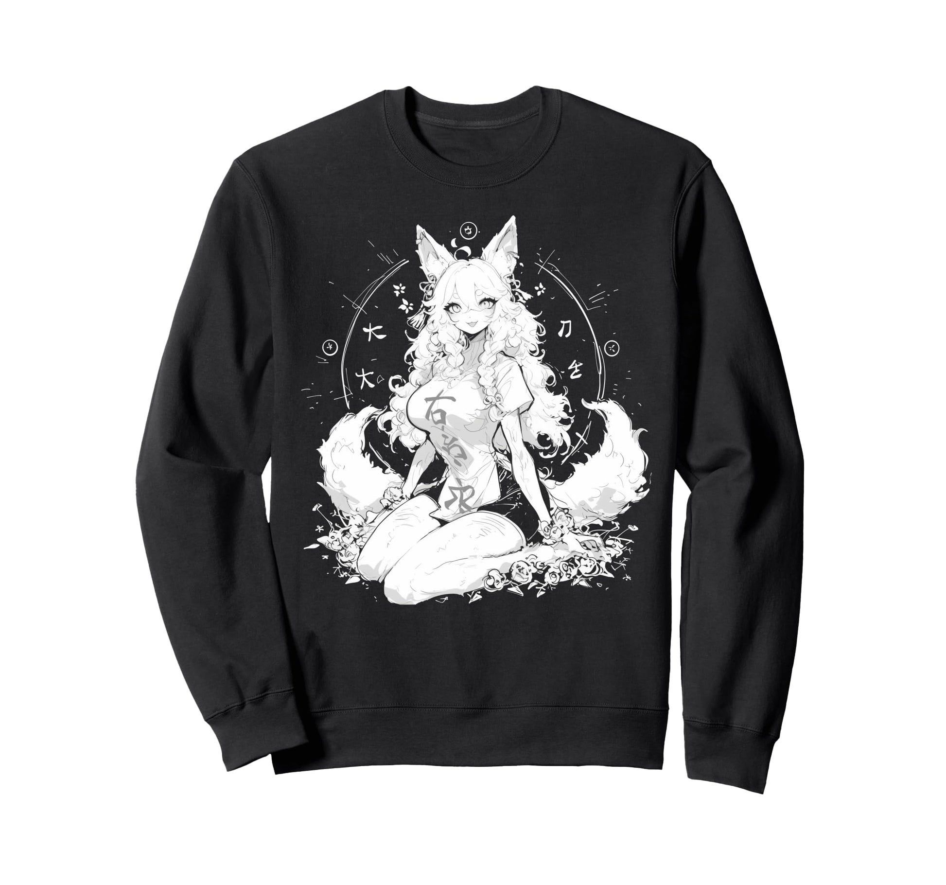 Goth Grunge Demon Anime Furry Wolf Sweatshirt - Graphic Print Men Women - T-Shirt, Sweatshirt, Hoodie