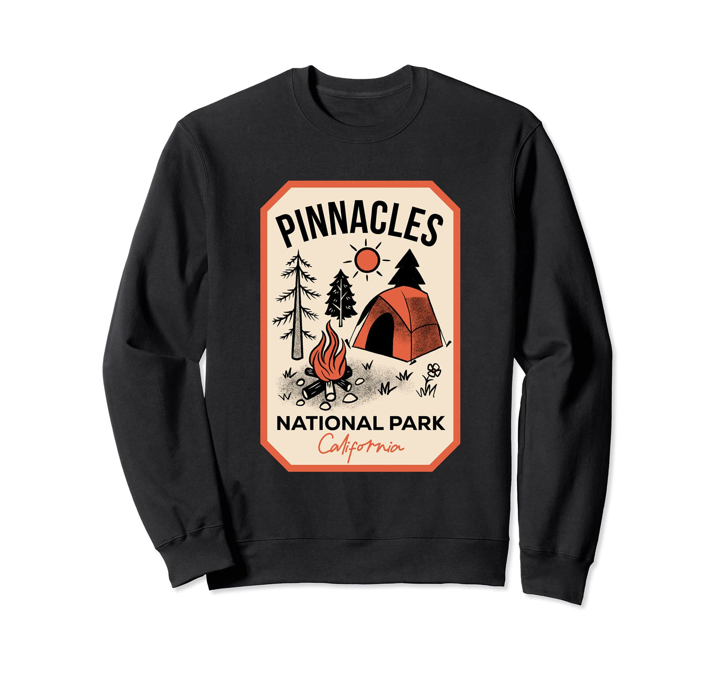Pinnacles National Park Camping Sweatshirt - Minimalist Print Unisex - T-Shirt, Sweatshirt, Hoodie