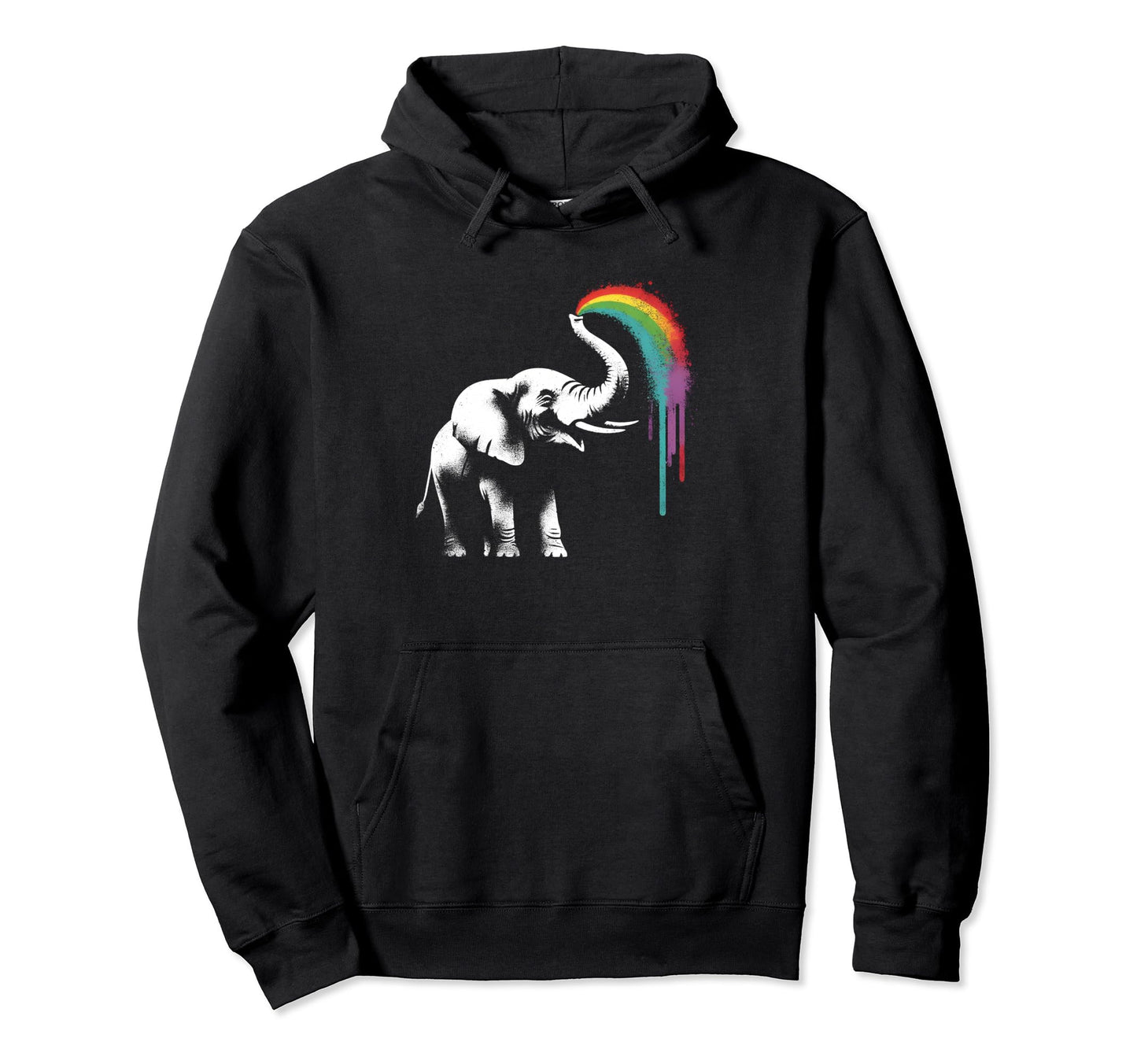 Elephant Rainbow Elephant Pride Hoodie - Casual Everyday Wear for Adults - T-Shirt, Sweatshirt, Hoodie