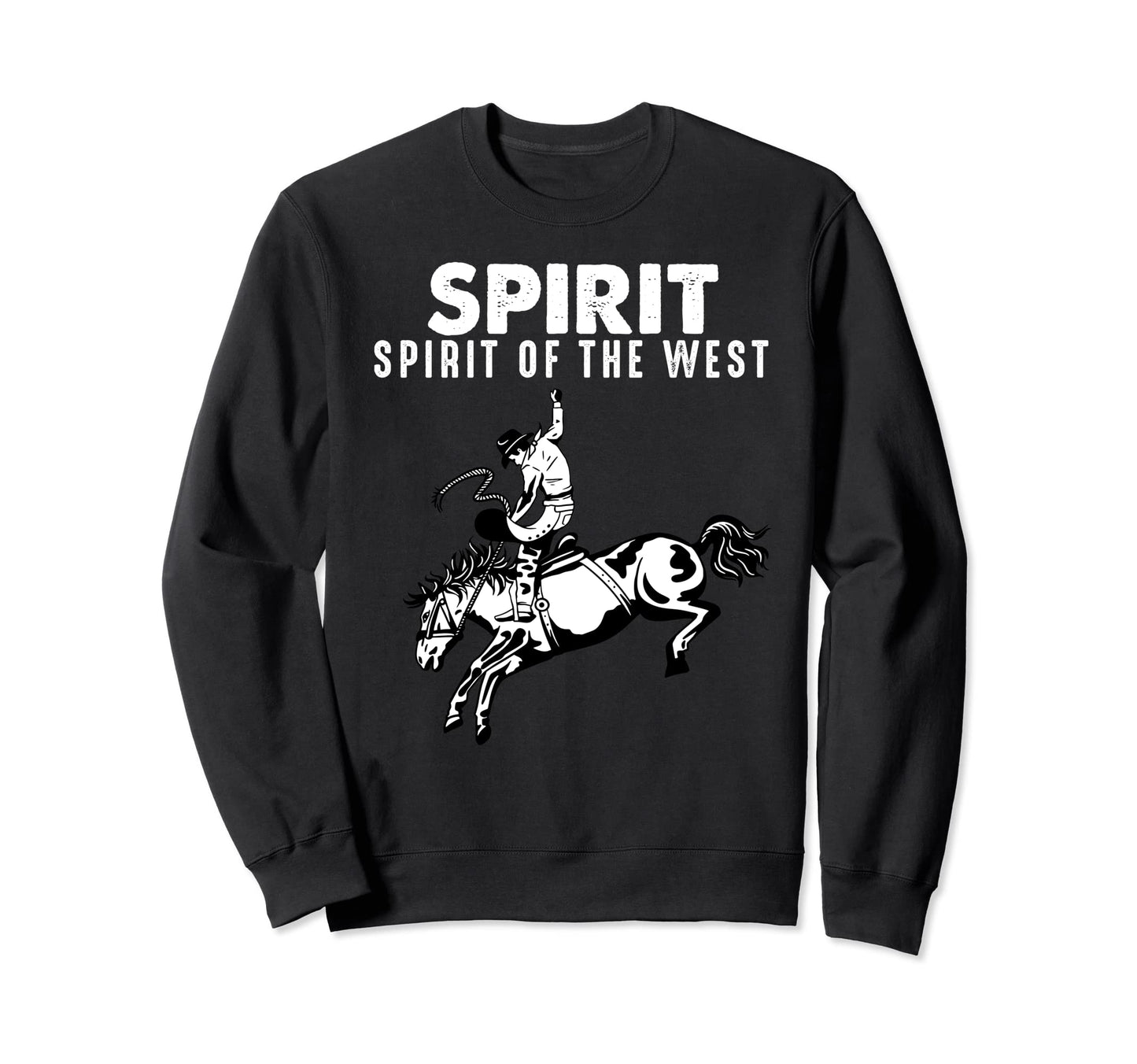 Spirit West Cowboy Riding Horse Sweatshirt - Streetwear Style for Adults - T-Shirt, Sweatshirt, Hoodie