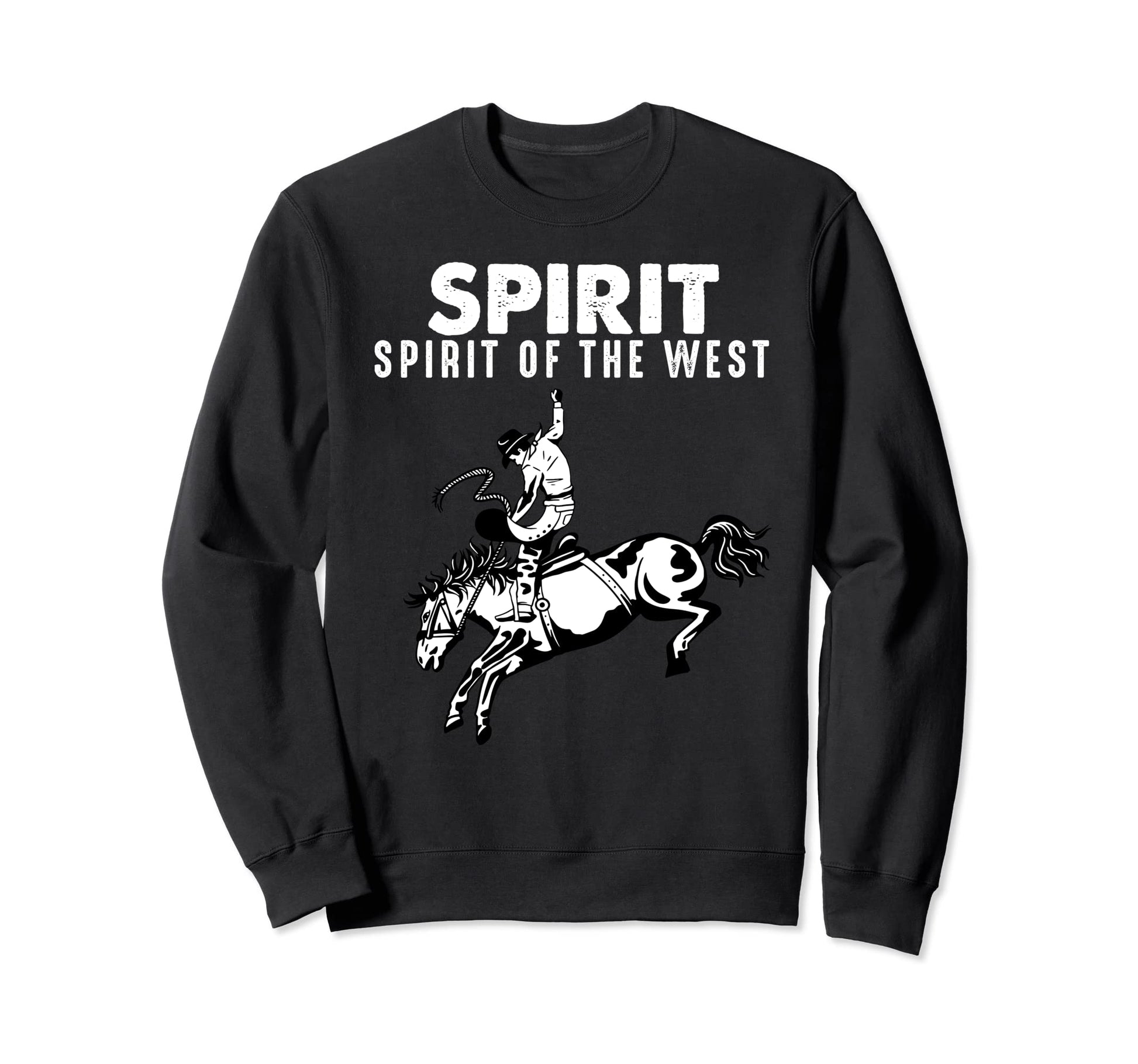 Spirit West Cowboy Riding Horse Sweatshirt - Streetwear Style for Adults - T-Shirt, Sweatshirt, Hoodie