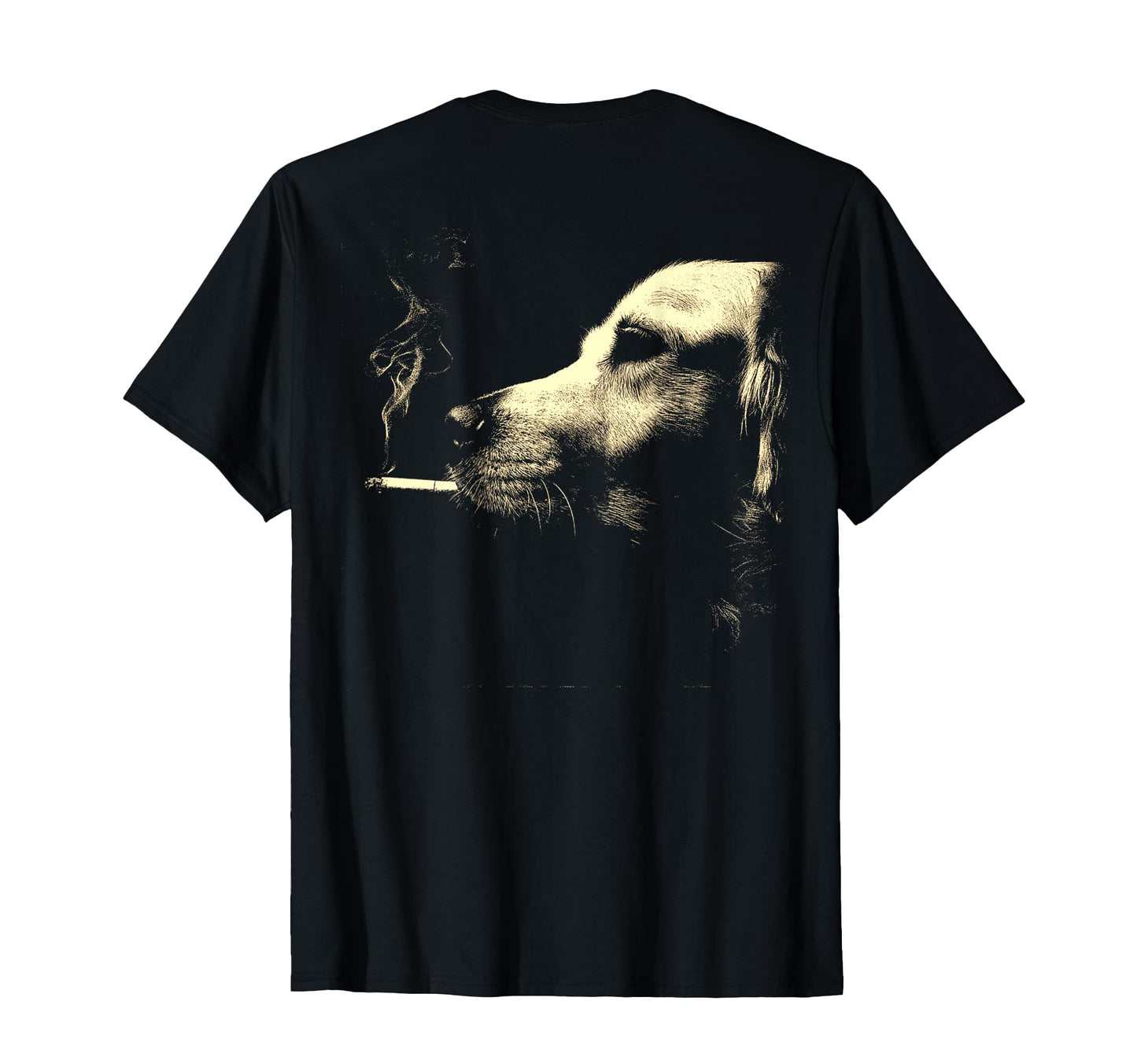 Golden Retriever Smoking Cigarette T-Shirt - Aesthetic Graphic for Adults - T-Shirt, Sweatshirt, Hoodie