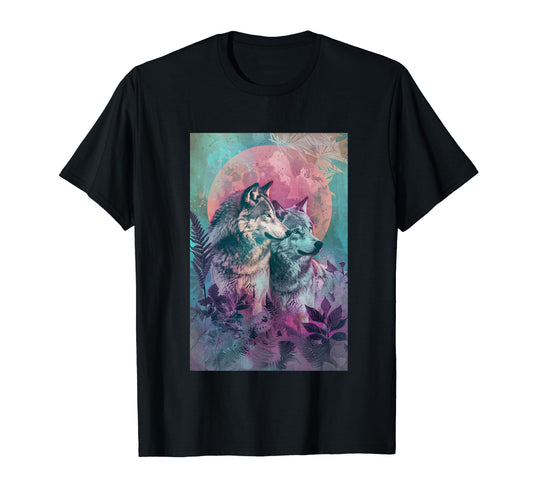 Boho Mystic Wolf Art T-Shirt - Trendy Graphic Unisex - T-Shirt, Sweatshirt, Hoodie