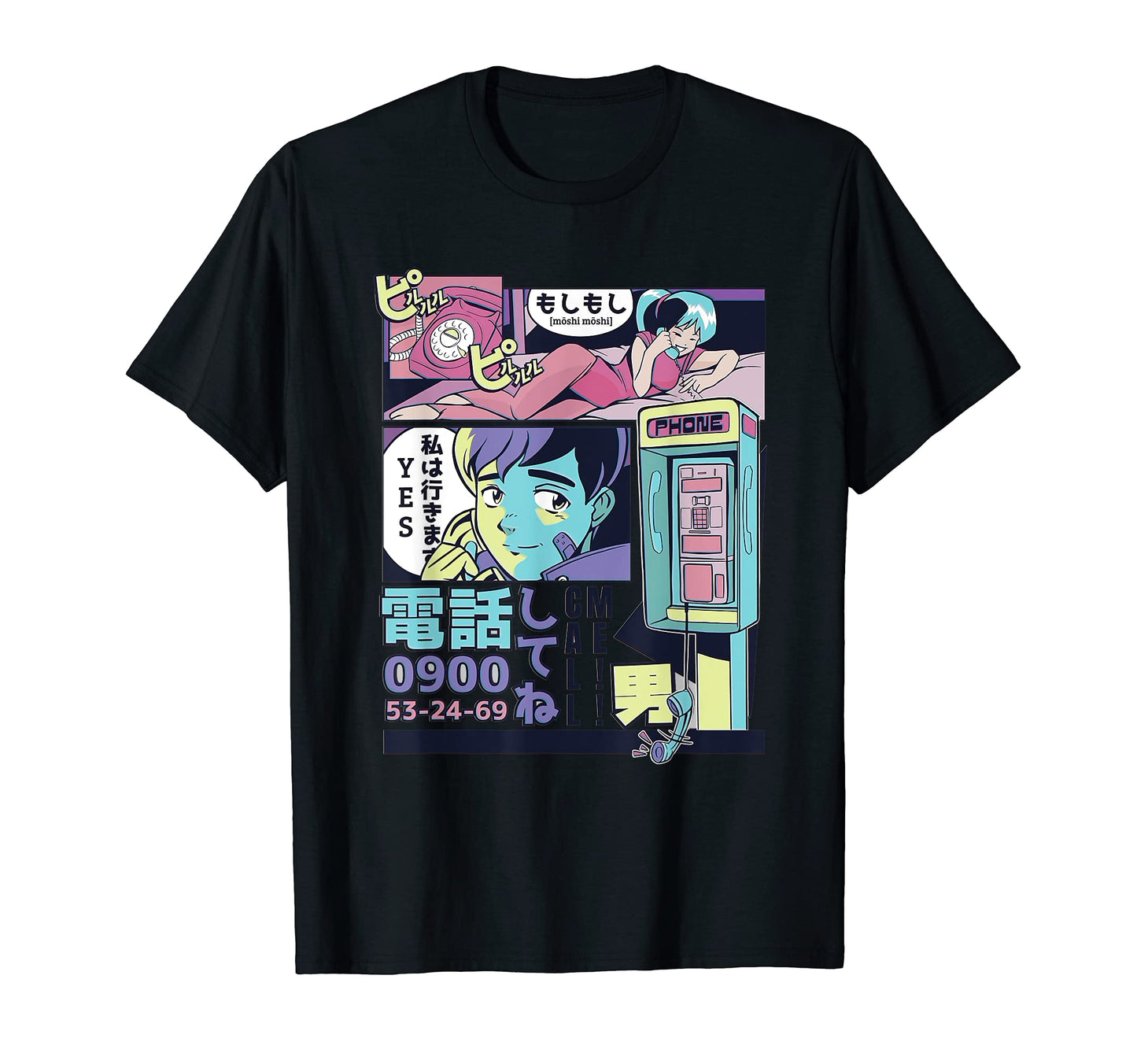 Anime Vaporwave 80S 90S Aesthetic Manga T-Shirt - Unique Graphic Unisex - T-Shirt, Sweatshirt, Hoodie