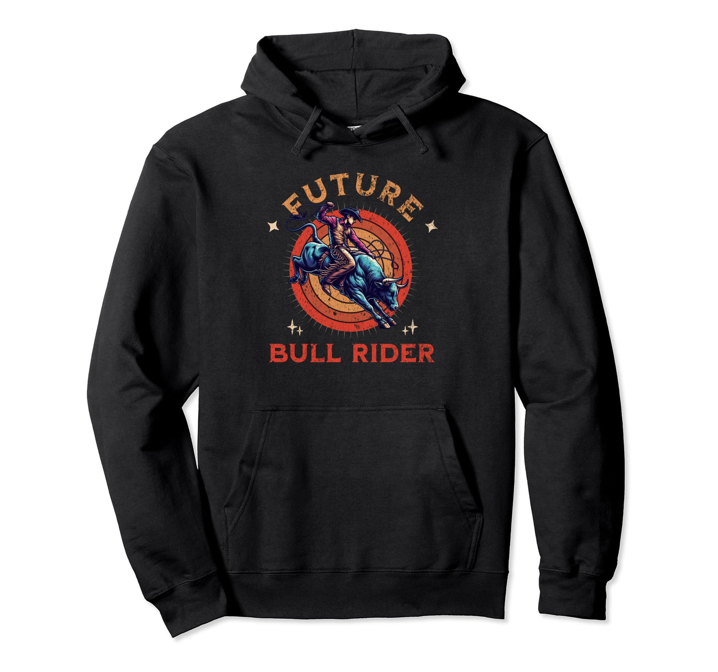 Wild West Future Bull Rider Cowboy Sport Hoodie - Graphic Print Unisex - T-Shirt, Sweatshirt, Hoodie