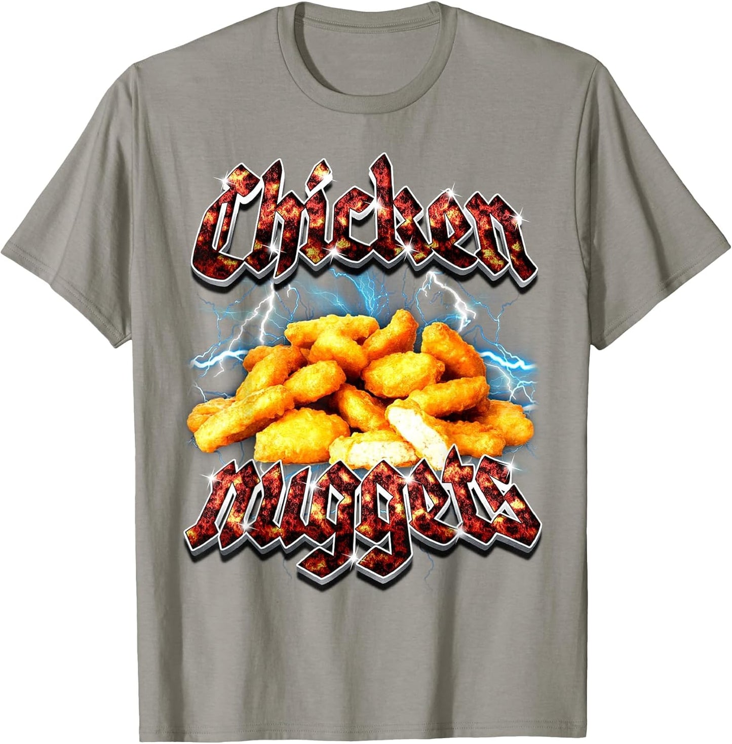 Ironic Bootleg Rap Chicken Nuggets Meme Designs - Adult & Kids T-Shirts, Sweatshirts & Hoodies apparel design preview 1