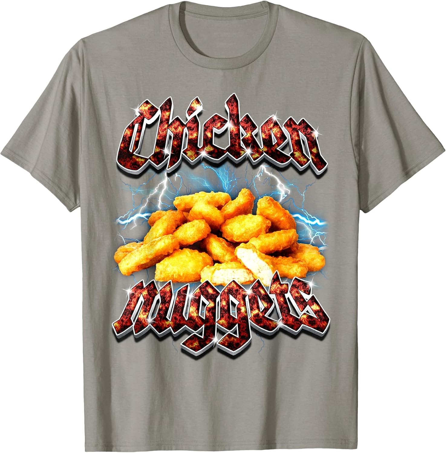 Ironic Bootleg Rap Chicken Nuggets Meme Designs - Adult & Kids T-Shirts, Sweatshirts & Hoodies apparel design preview 1
