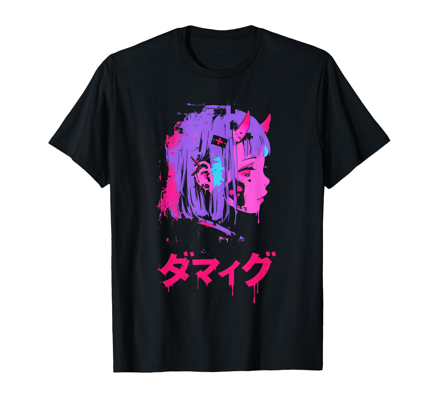 Goth Grunge Demon Anime Waifu Horror Alt T-Shirt - Streetwear Style Unisex - T-Shirt, Sweatshirt, Hoodie