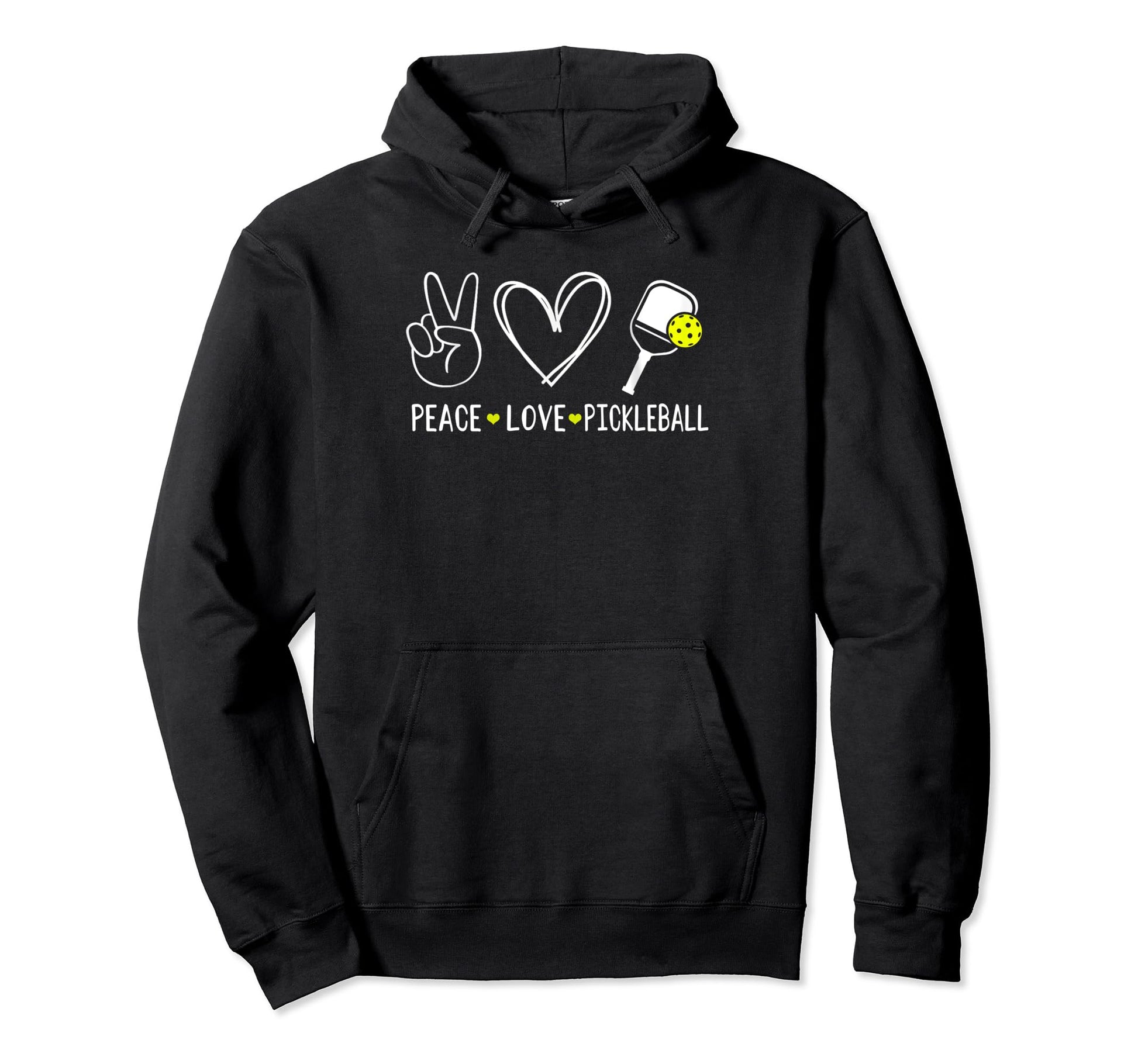 Love Pickleball Shirts Funny Peace Love Hoodie - Minimalist Print Unisex - T-Shirt, Sweatshirt, Hoodie