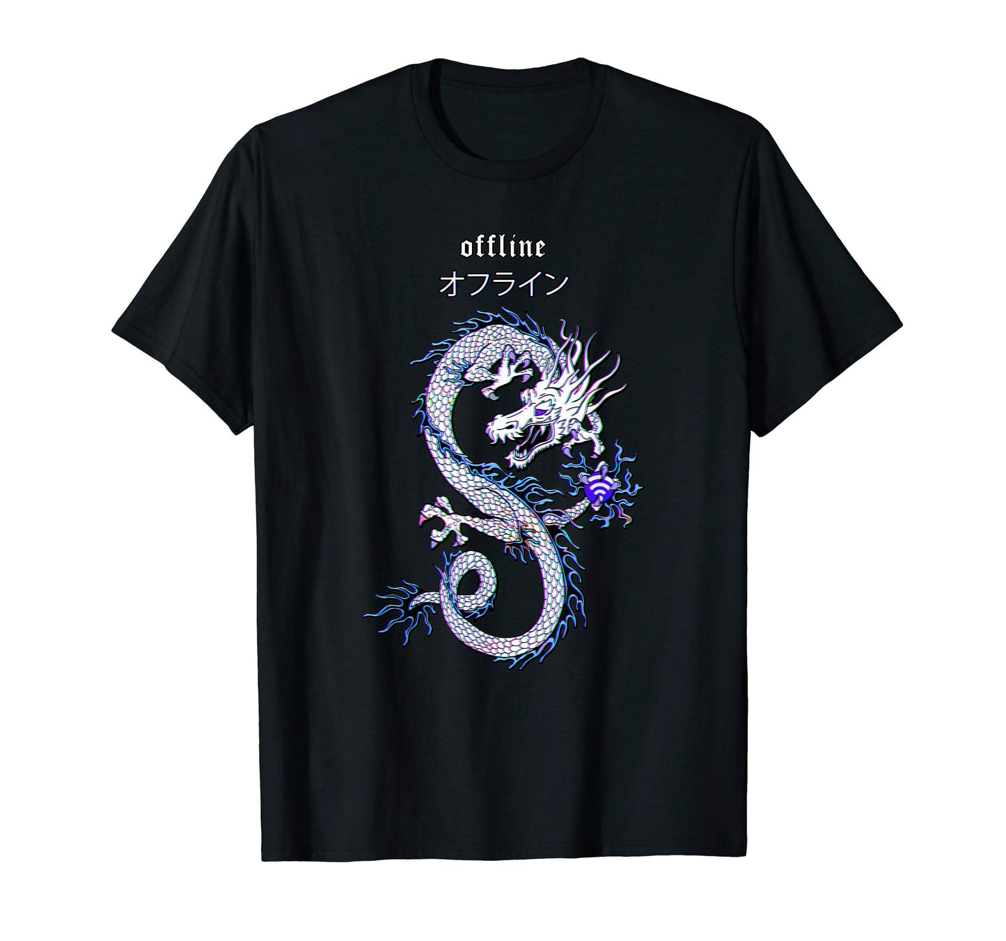 Offline Japanese Dragon Anime 90S T-Shirt - Streetwear Style Unisex - T-Shirt, Sweatshirt, Hoodie