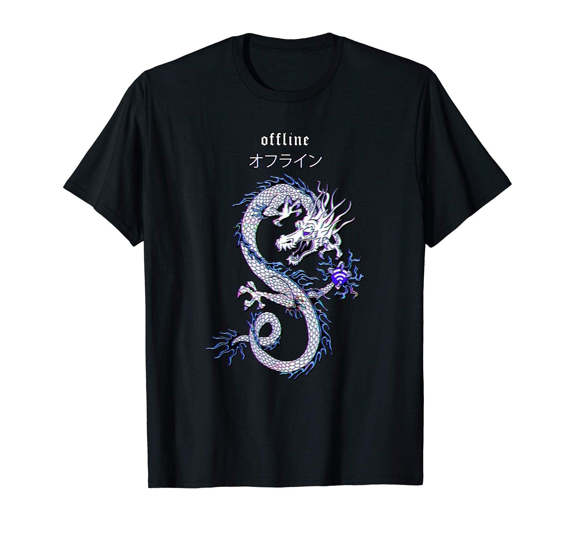 Offline Japanese Dragon Anime 90S T-Shirt - Streetwear Style Unisex - T-Shirt, Sweatshirt, Hoodie