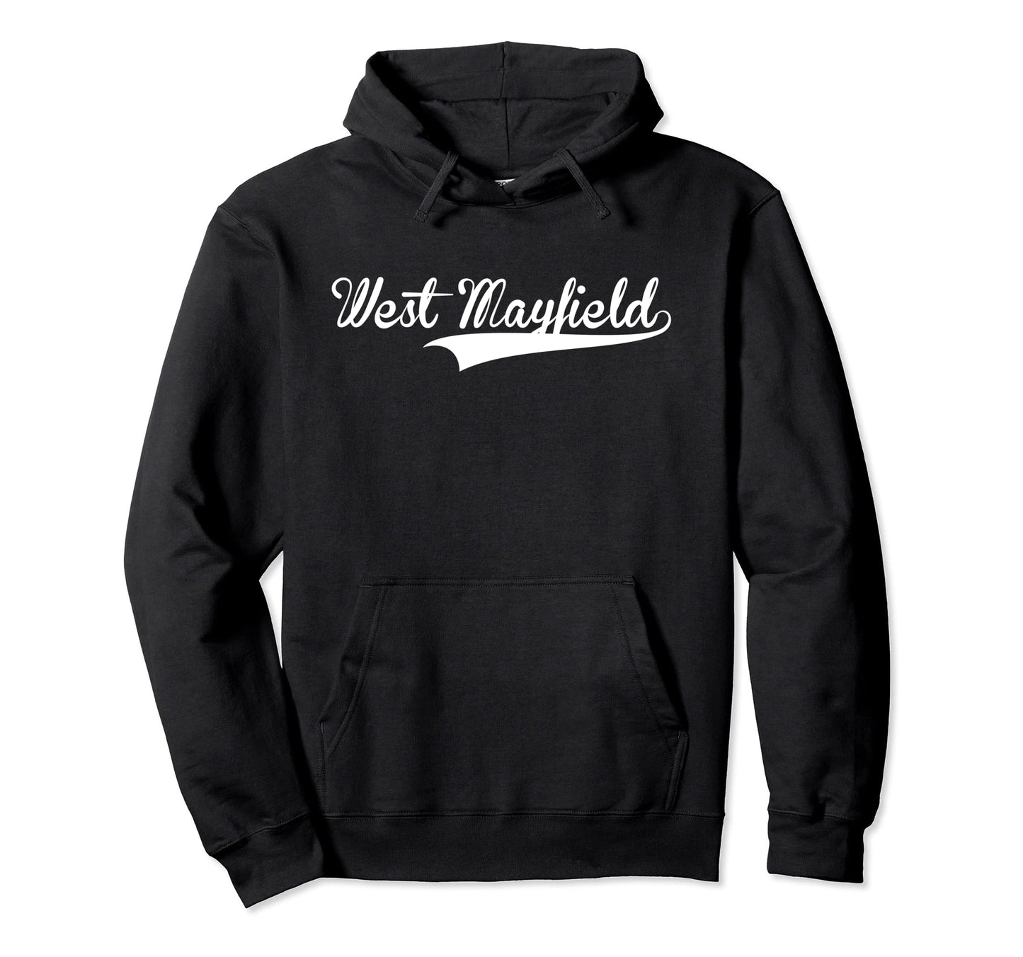 West Mayfield Baseball Font Hoodie - Fun Novelty Design Unisex - T-Shirt, Sweatshirt, Hoodie