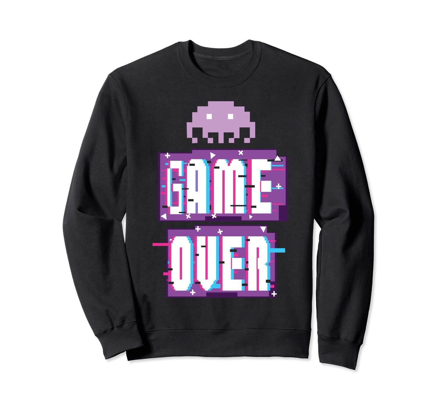 Gaming Game Over Aesthetic Goth Sweatshirt - Fun Novelty Design Men Women - T-Shirt, Sweatshirt, Hoodie