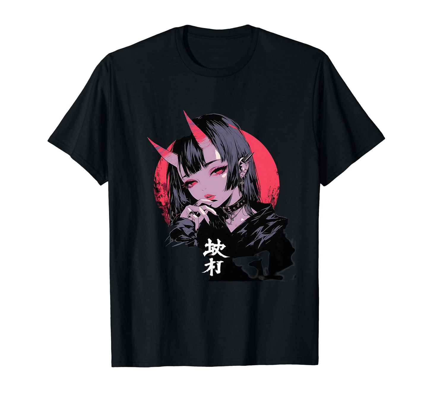 Goth Grunge Demon Anime Waifu Horror T-Shirt - Custom Art Print for Adults - T-Shirt, Sweatshirt, Hoodie