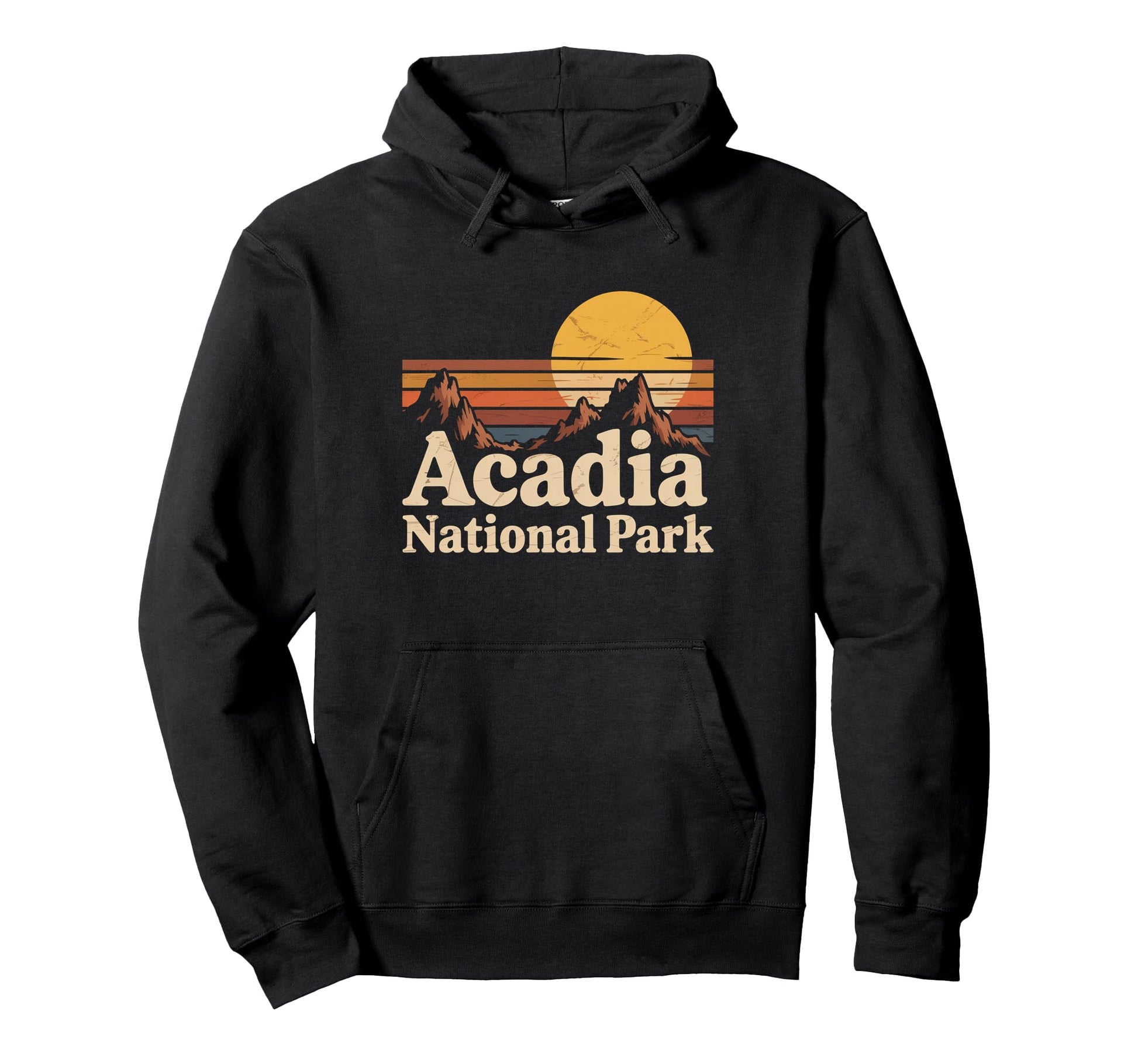 Acadia National Park Mountain Sunset Maine Hoodie - Novelty Apparel Unisex - T-Shirt, Sweatshirt, Hoodie