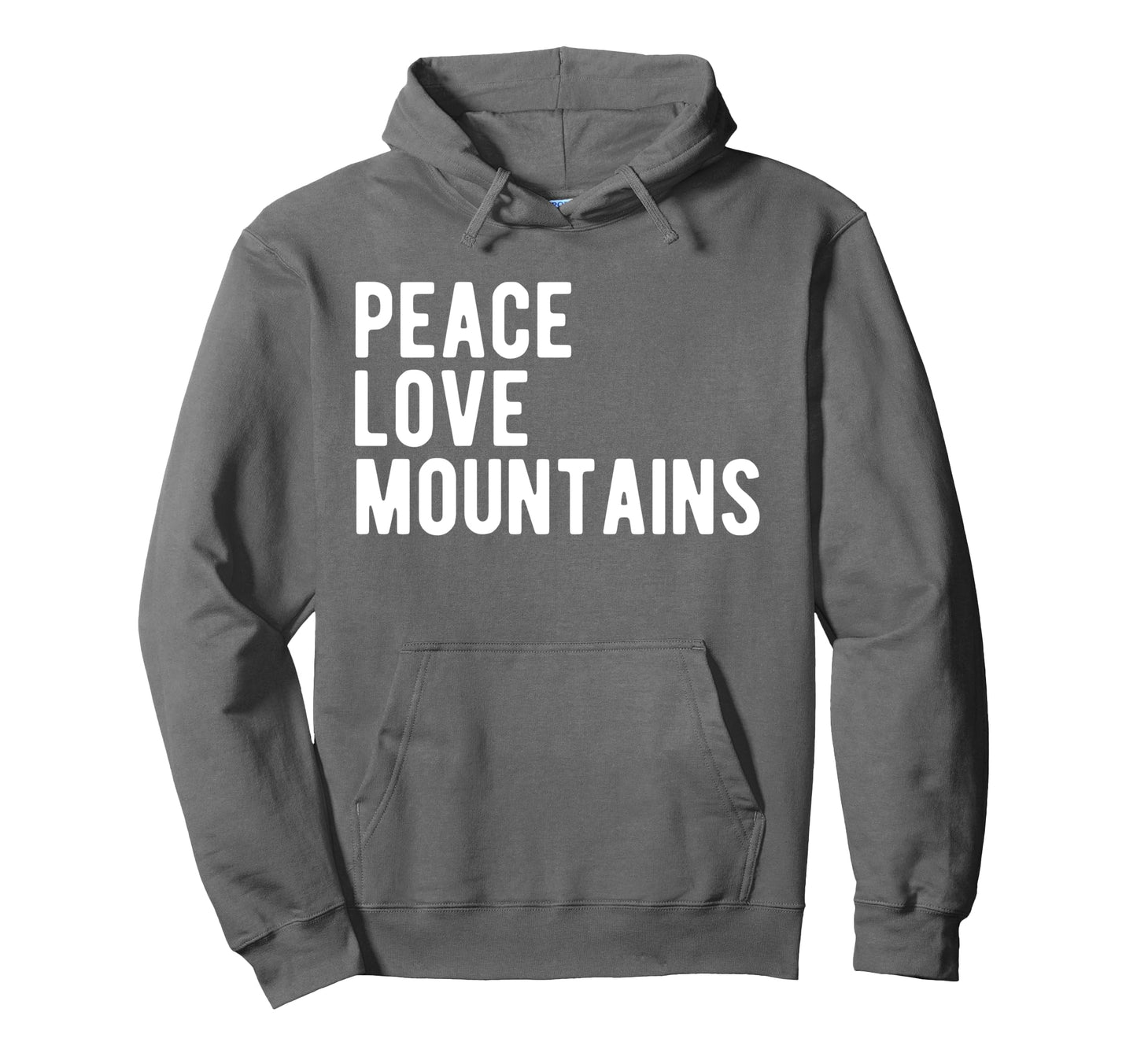 Funny Mountains Lover Hobby Peace Love Hoodie - Minimalist Print Unisex - T-Shirt, Sweatshirt, Hoodie