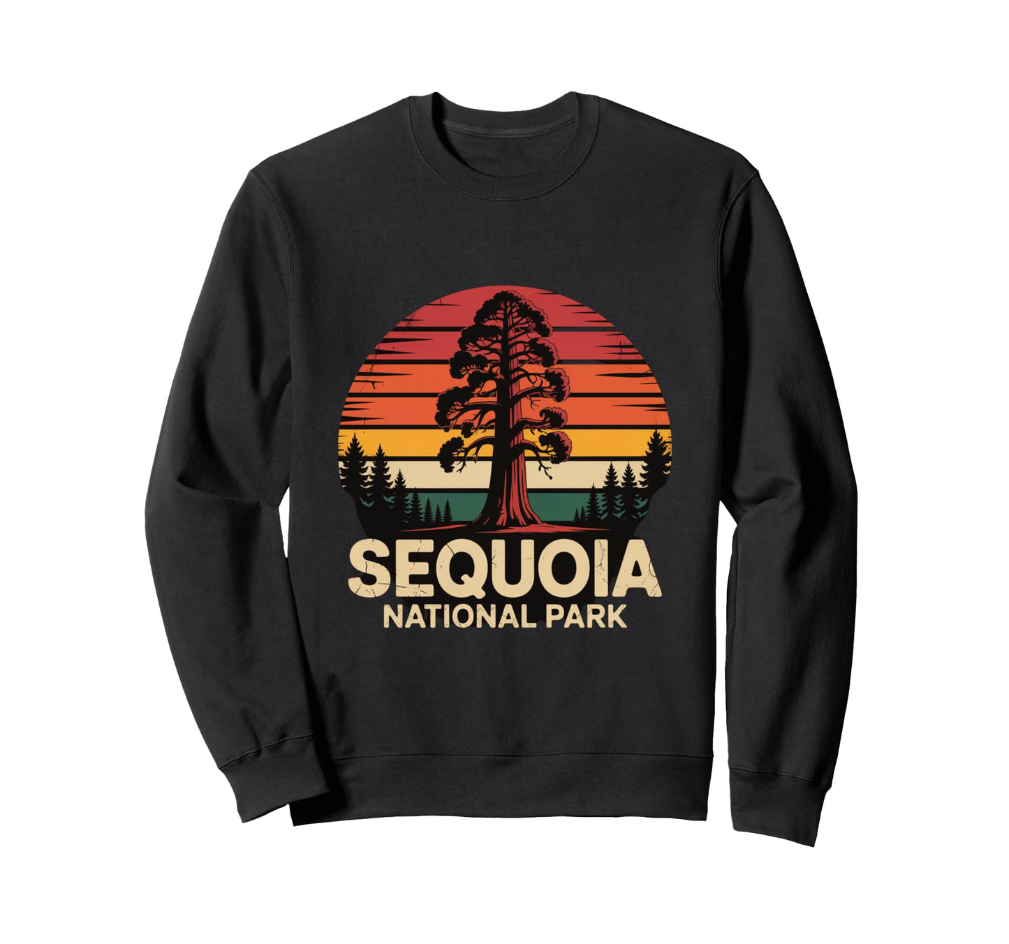 Sequoia National Park Giant Tree Sweatshirt - Minimalist Print for Adults - T-Shirt, Sweatshirt, Hoodie
