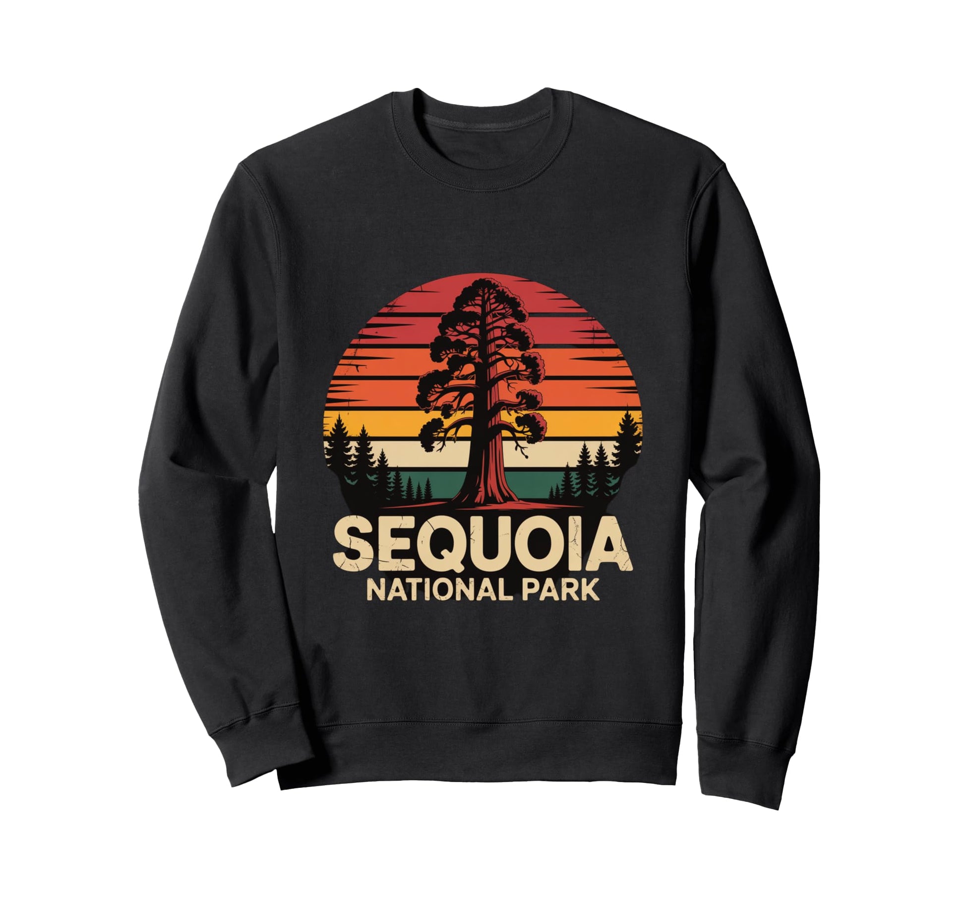 Sequoia National Park Giant Tree Sweatshirt - Minimalist Print for Adults - T-Shirt, Sweatshirt, Hoodie