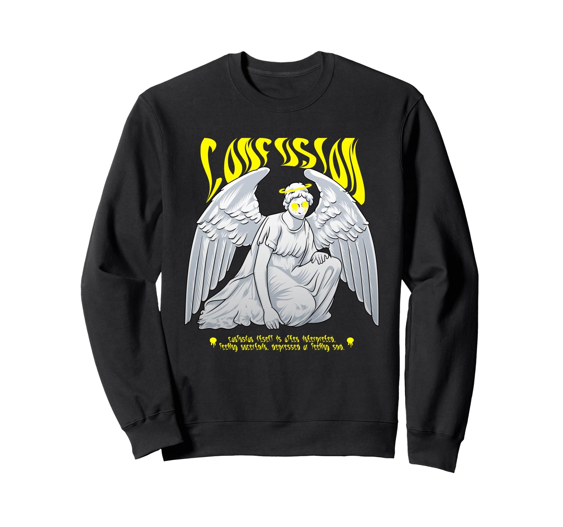 Angel Confusion Aesthetic Edgy Sweatshirt - Unique Graphic Unisex - T-Shirt, Sweatshirt, Hoodie