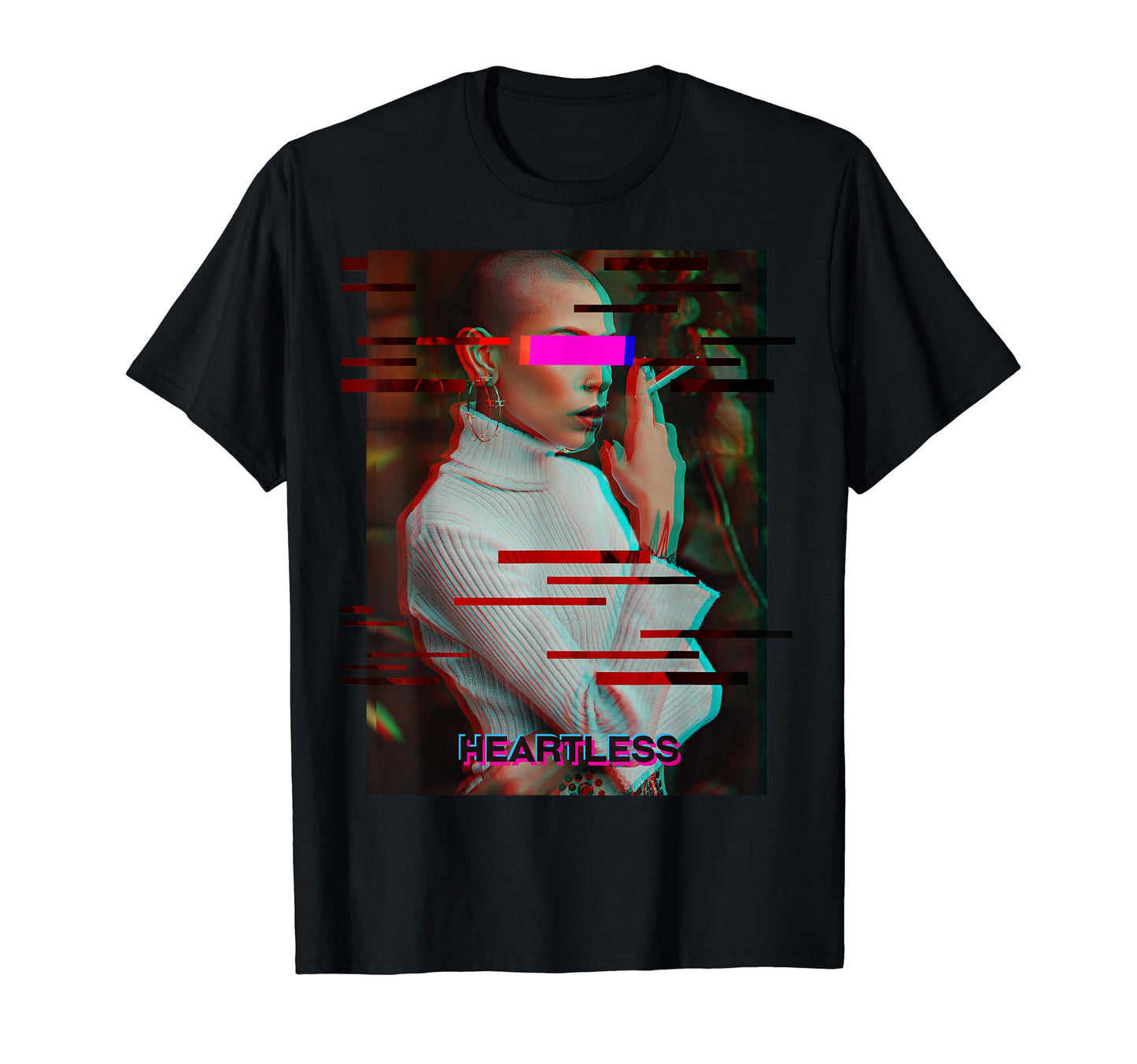 Heatless Antisocial Glitch Aesthetic T-Shirt - Minimalist Print Men Women - T-Shirt, Sweatshirt, Hoodie
