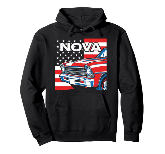 1966 1967 Nova Ss Front Grill Old Hoodie - Fun Novelty Design Men Women - T-Shirt, Sweatshirt, Hoodie