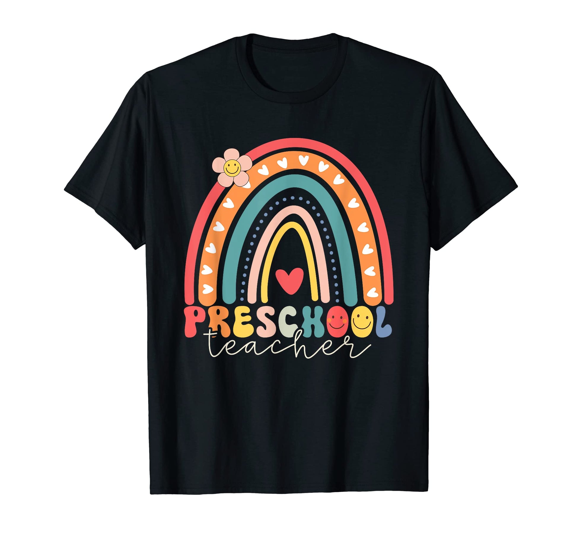 Preschool Rainbow First Day School T-Shirt - Novelty Apparel for Adults - T-Shirt, Sweatshirt, Hoodie