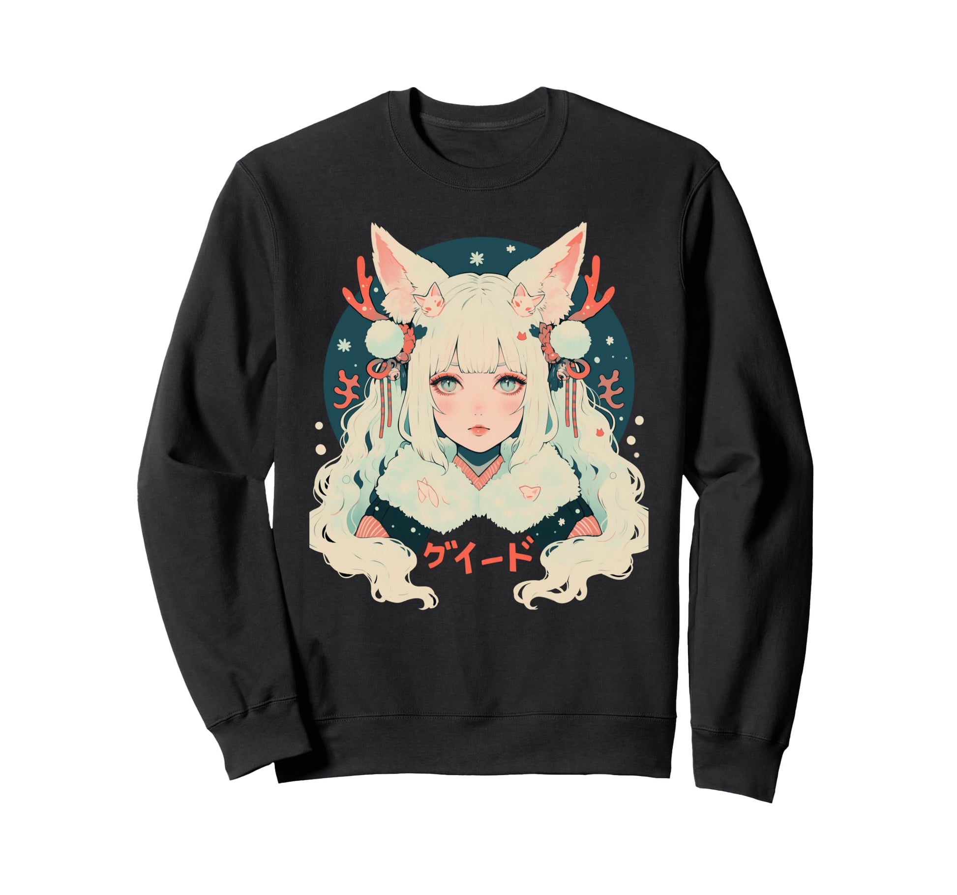 Goth Grunge Demon Anime Waifu Sweatshirt - Casual Everyday Wear Men Women - T-Shirt, Sweatshirt, Hoodie