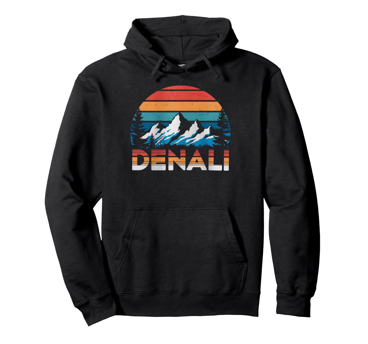 Mount Denali Sunset Mt Denali National Hoodie - Minimalist Print Men Women - T-Shirt, Sweatshirt, Hoodie