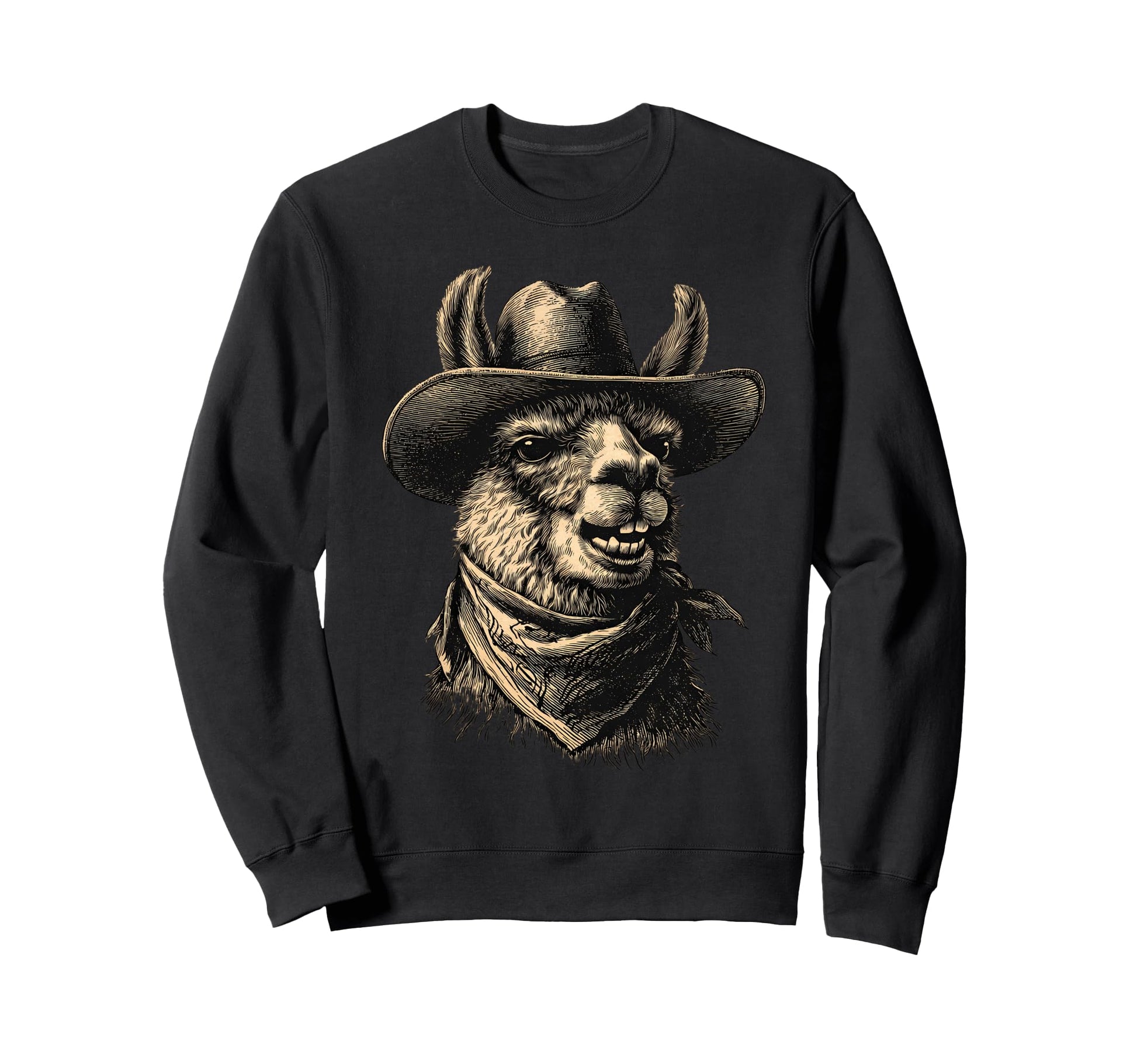 Alpaca Cowboy Rodeo Cowgirl Western Sweatshirt - Aesthetic Graphic Unisex - T-Shirt, Sweatshirt, Hoodie